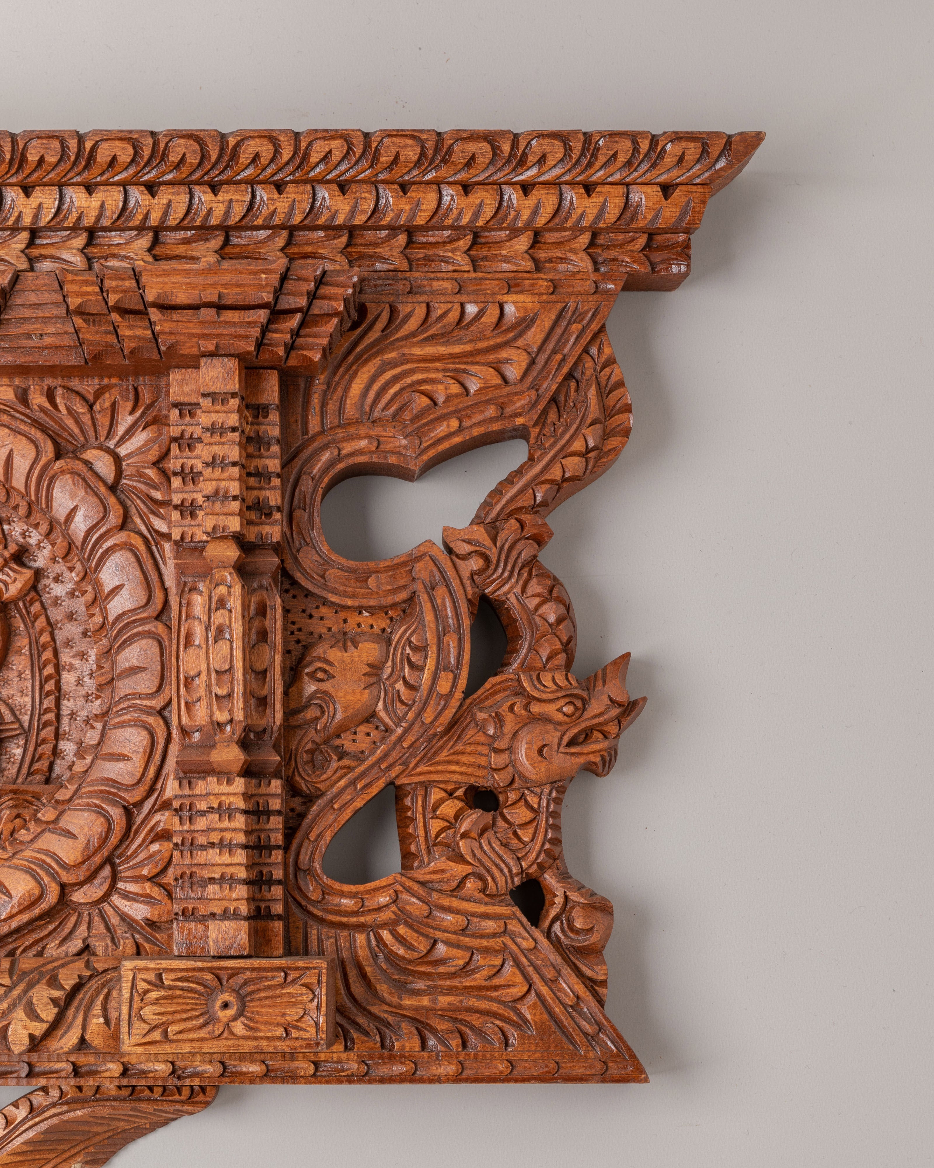 Ganesha Wood Wall Hanging | Spiritual Wooden Art