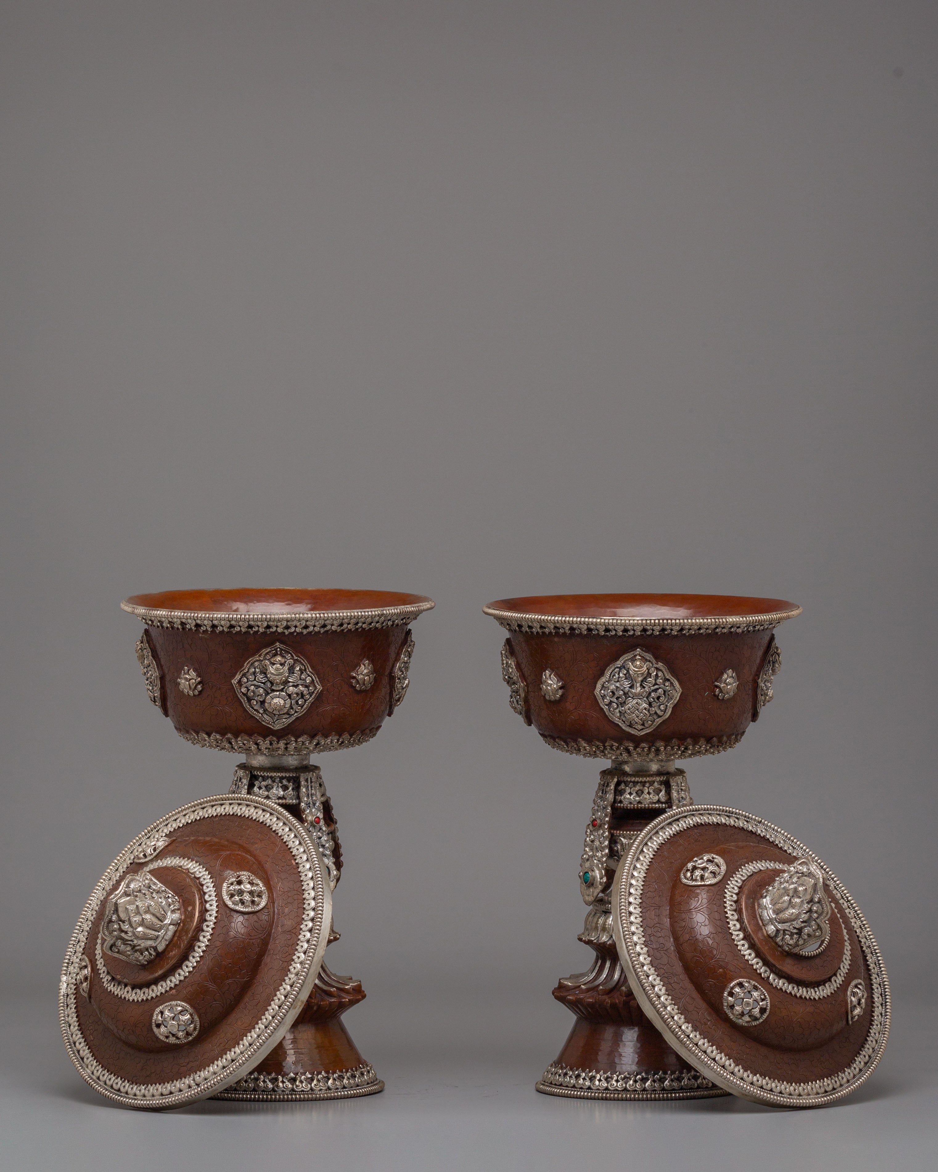 Sacred Buddhist Ritual Butter Lamp Set | Tibetan Meditation Altar Decor