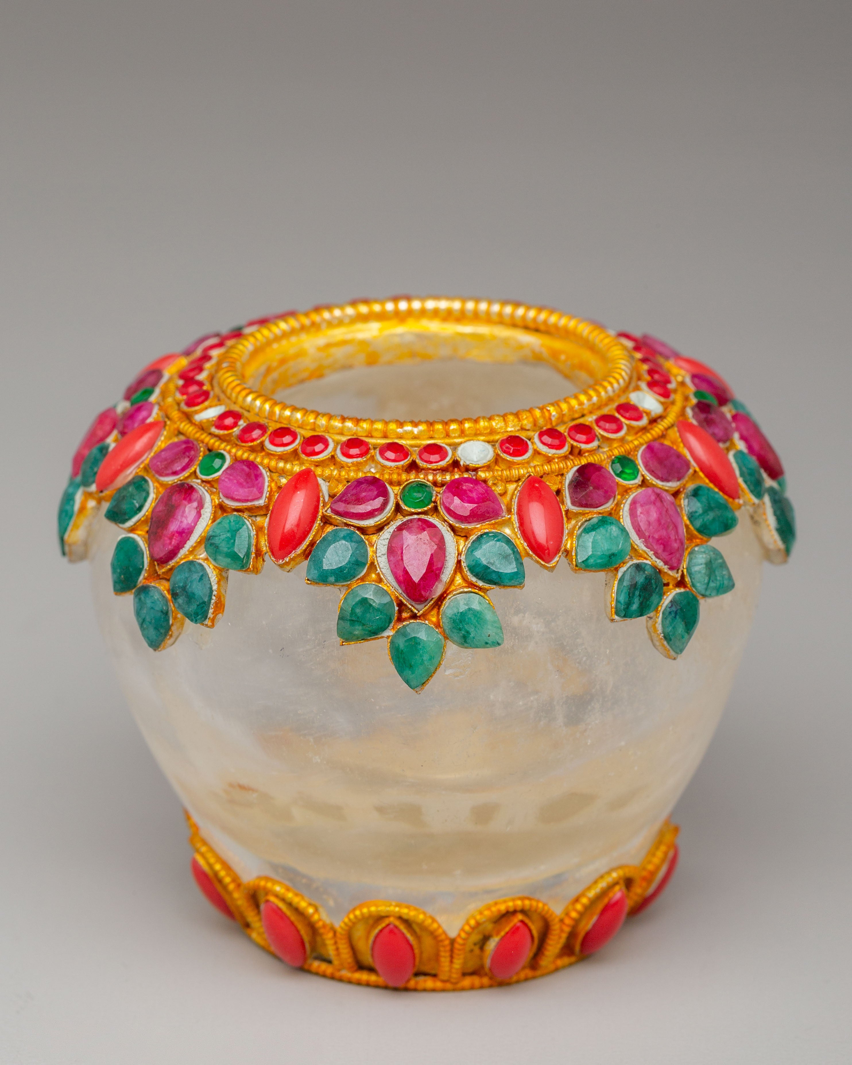 Handmade Decorative Crystal Rice Pot | Spiritual Home Decor