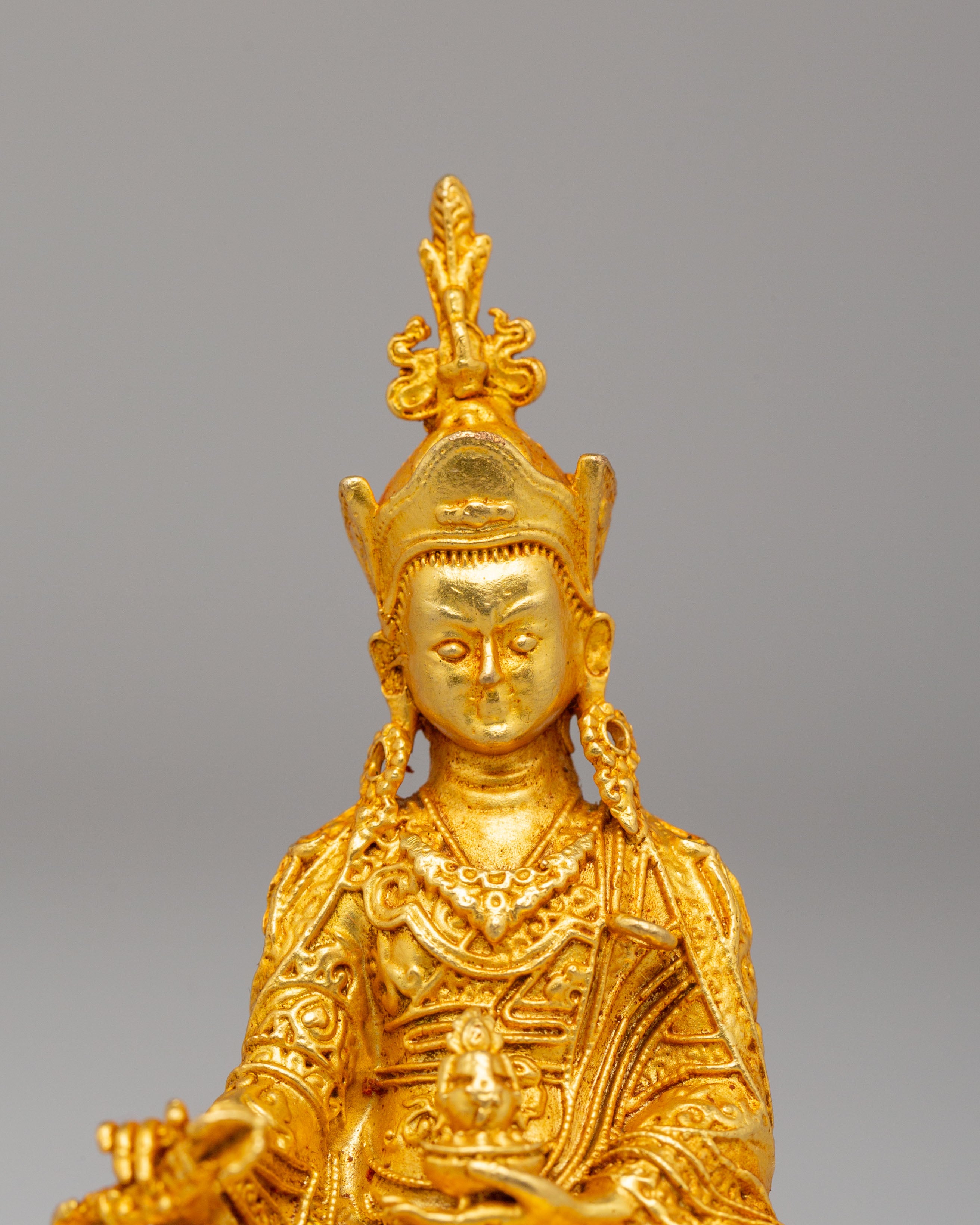 Tibetan Buddha Dharma Sangha Statue | Shakyamuni, Chenrezig & Guru Rinpoche Figurine