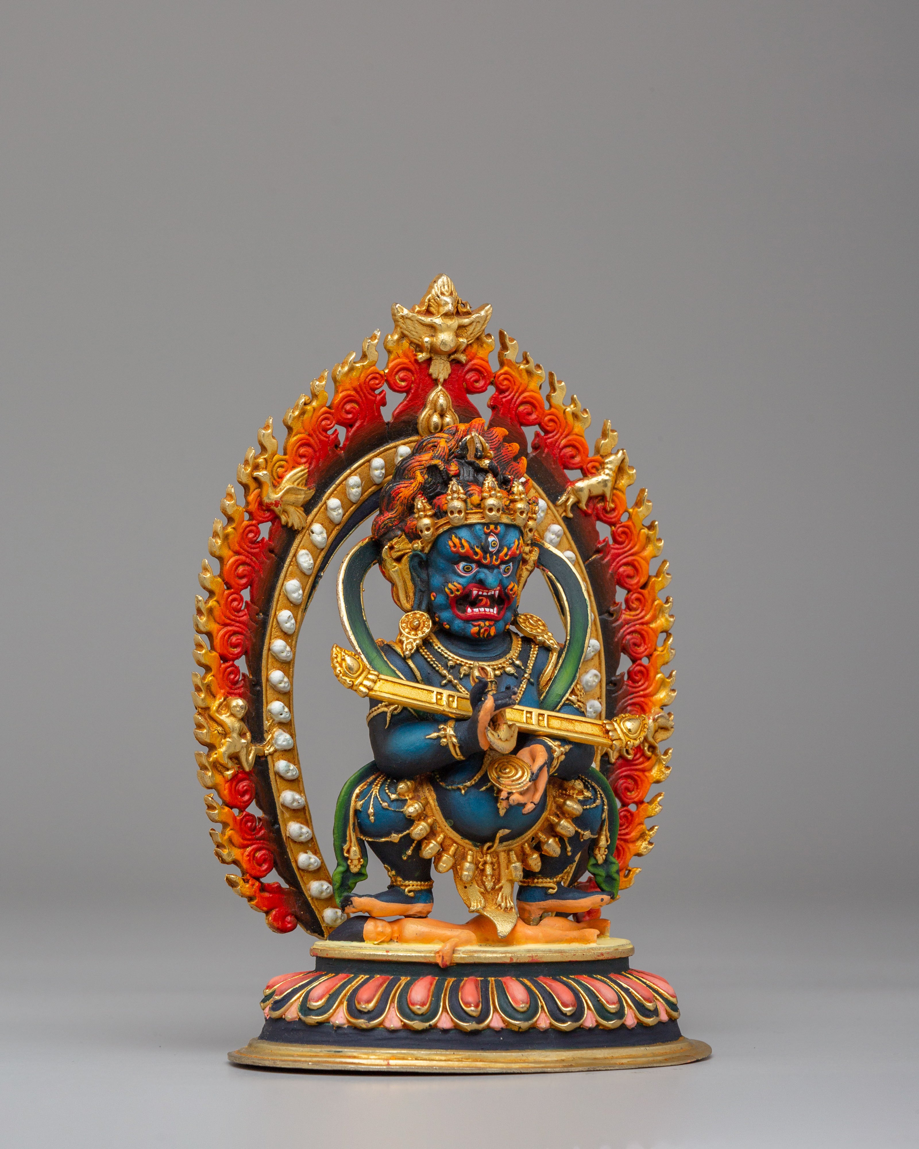 Sacred Sakya Mahakala Statue | Tibetan Protector Deity Statue