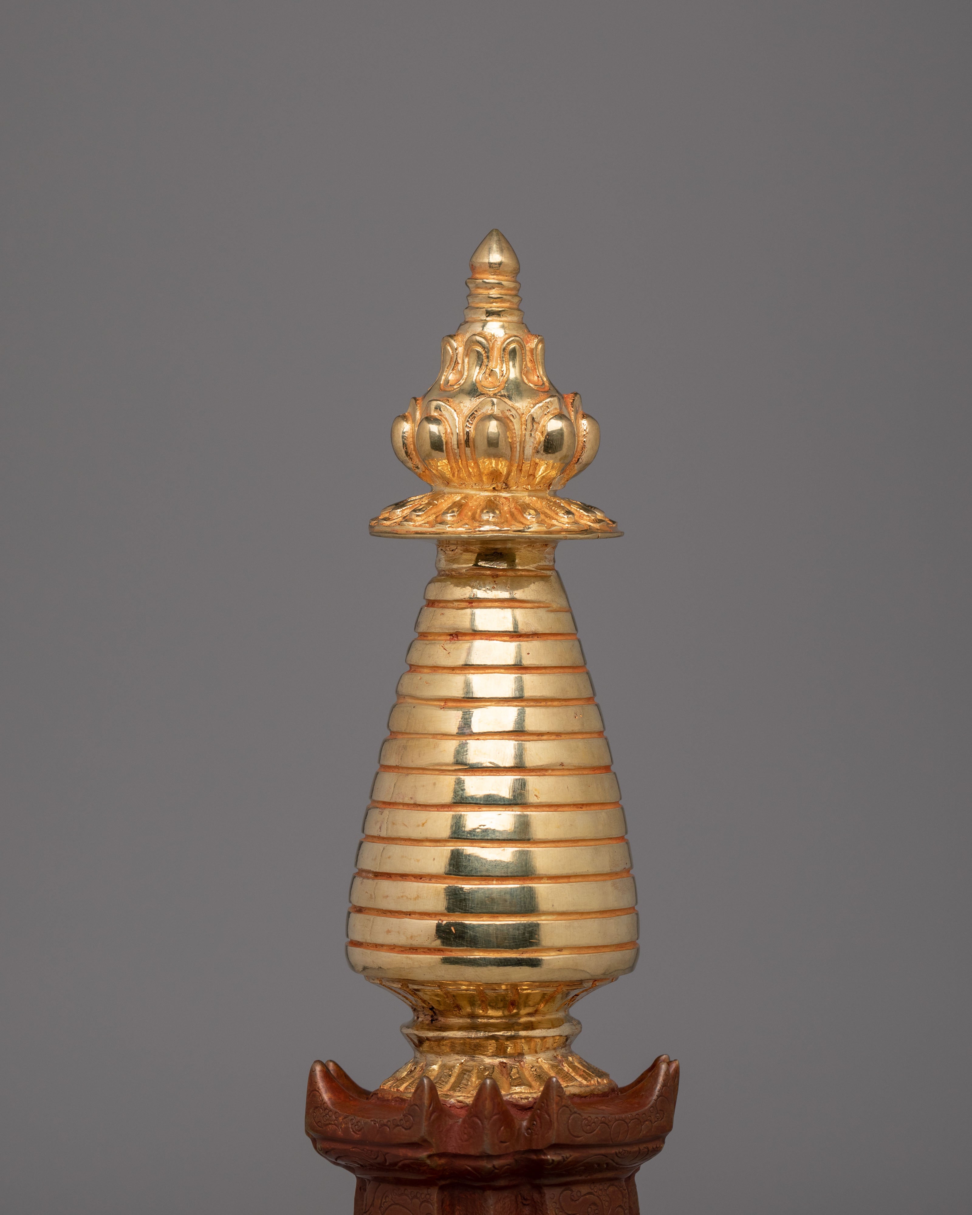 Handmade Kadampa Stupa | Buddhist Copper Stupa for Altar