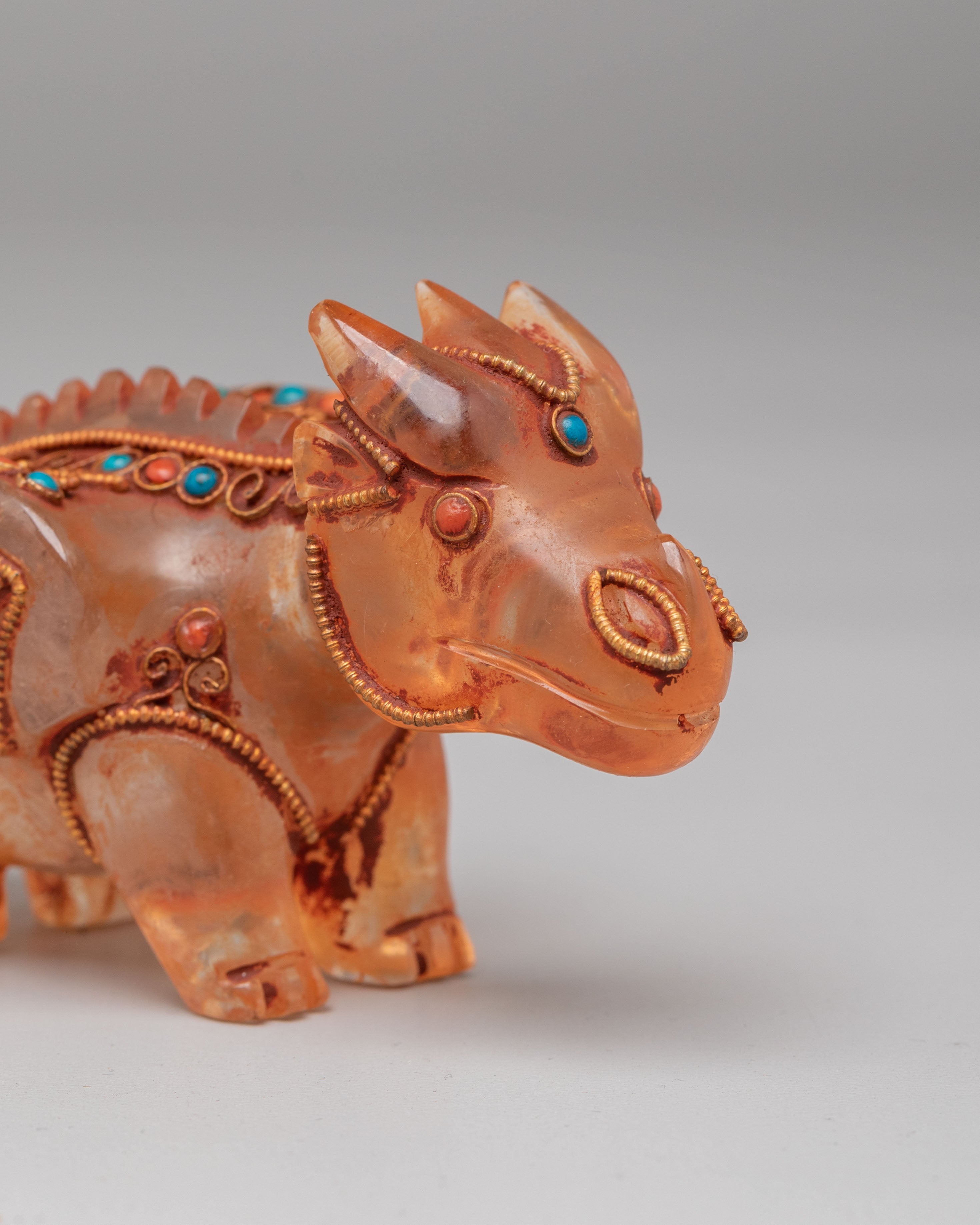Himalayan Crystal Dragon | Copper & Gemstone Art