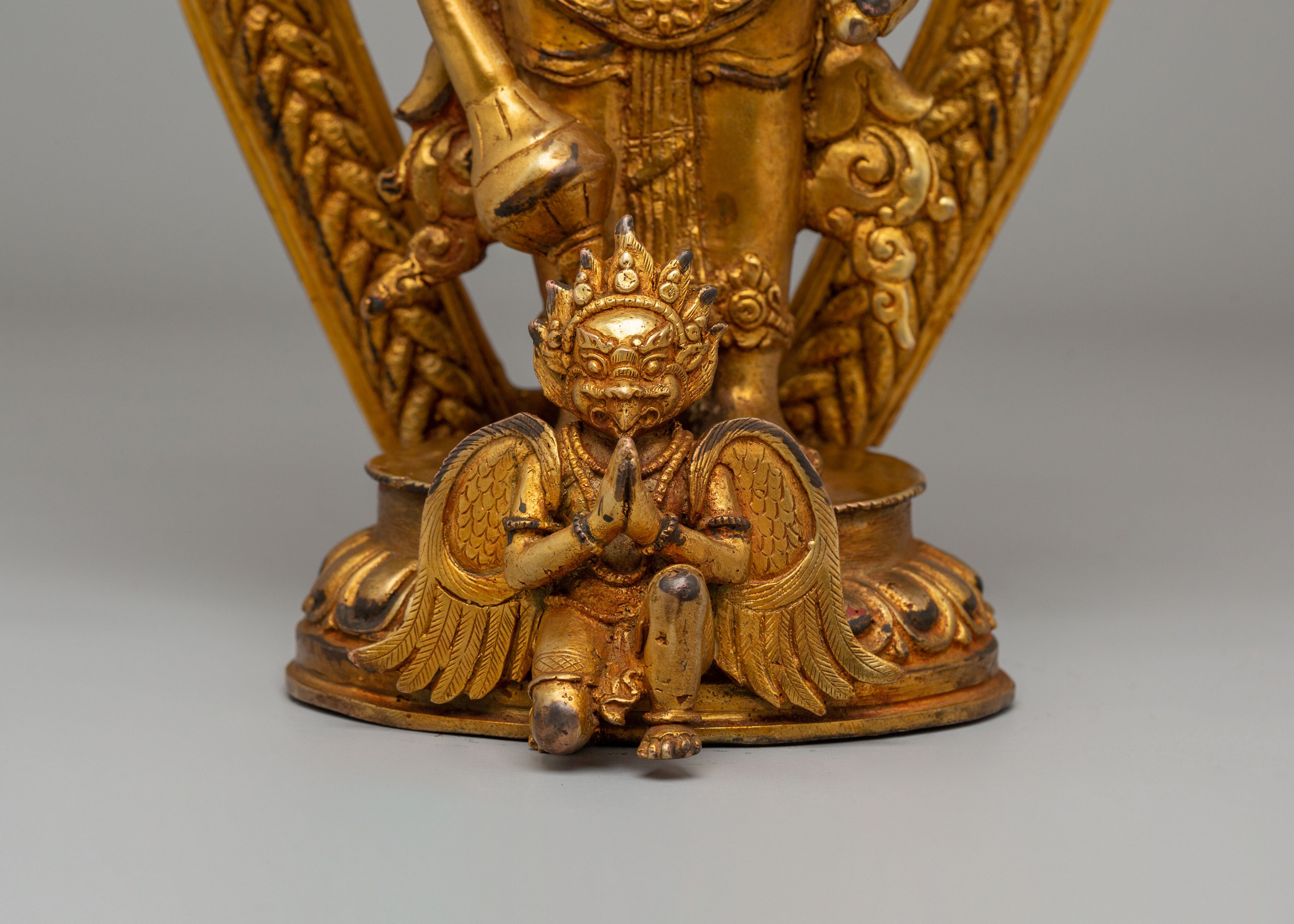 Sacred Vishnu Figurine | Handcrafted Copper Statue