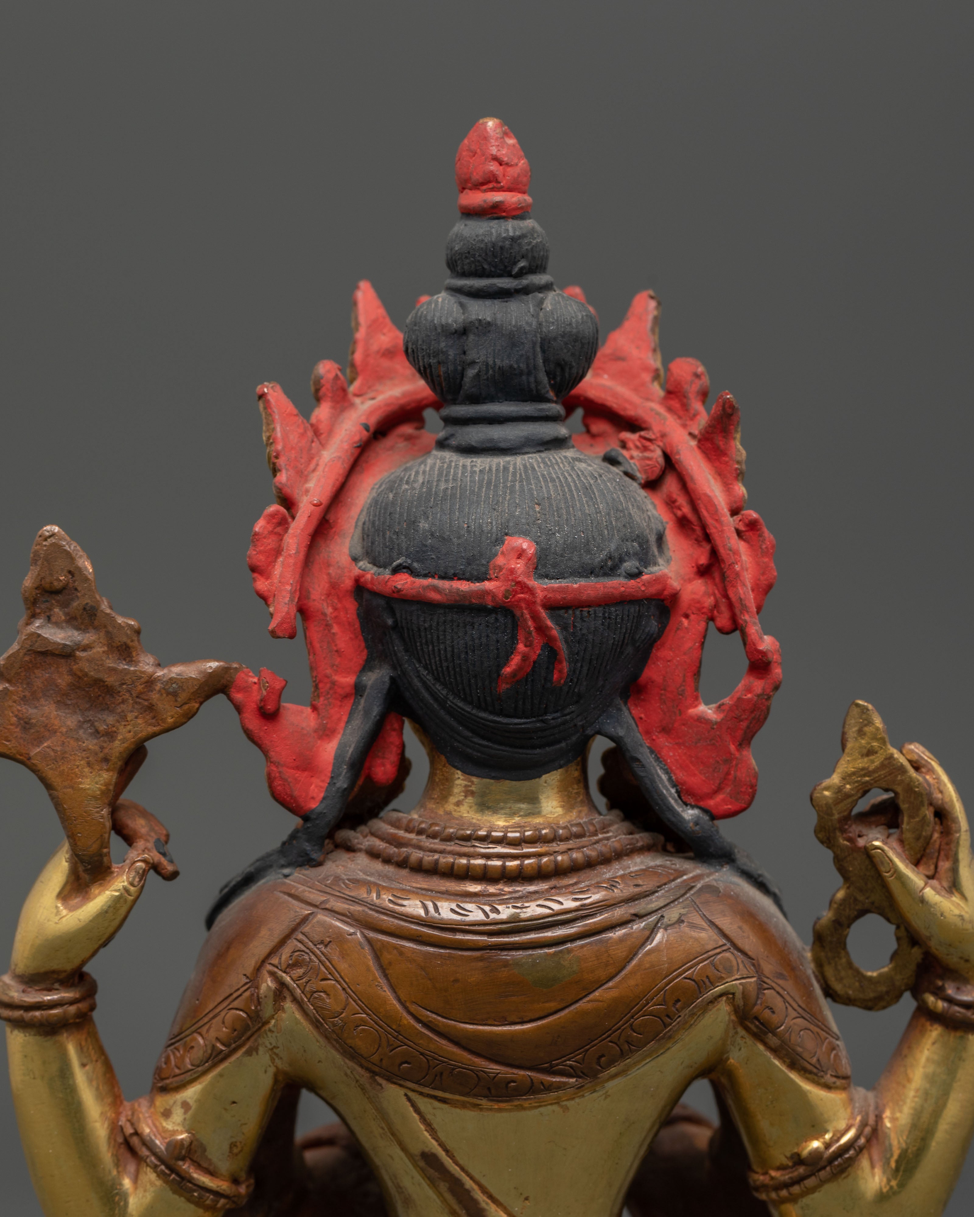 Sacred Four-Armed Chenrezig Statue | Tibetan Artwork