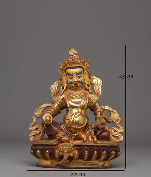 Handcrafted Copper Figurine of Dzambhala