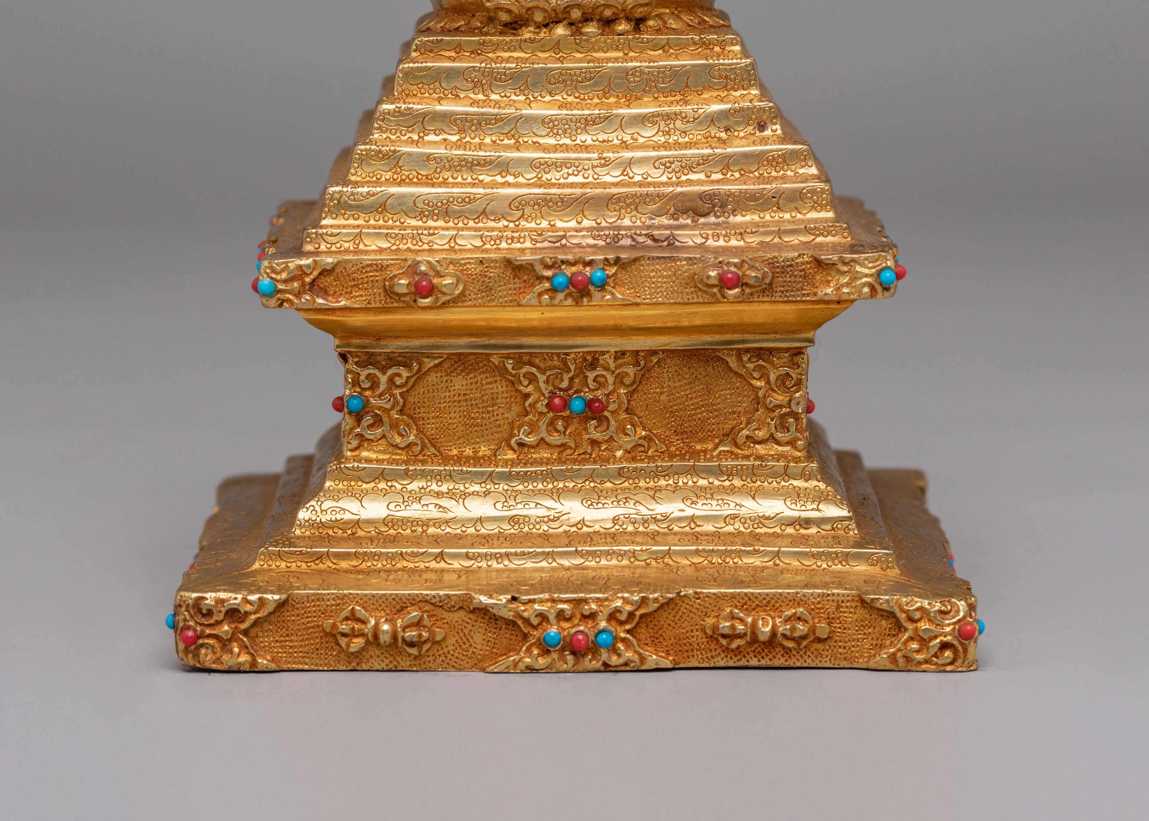 Spiritual Altar Enlightenment Stupa | Handcrafted Tibetan Stupa
