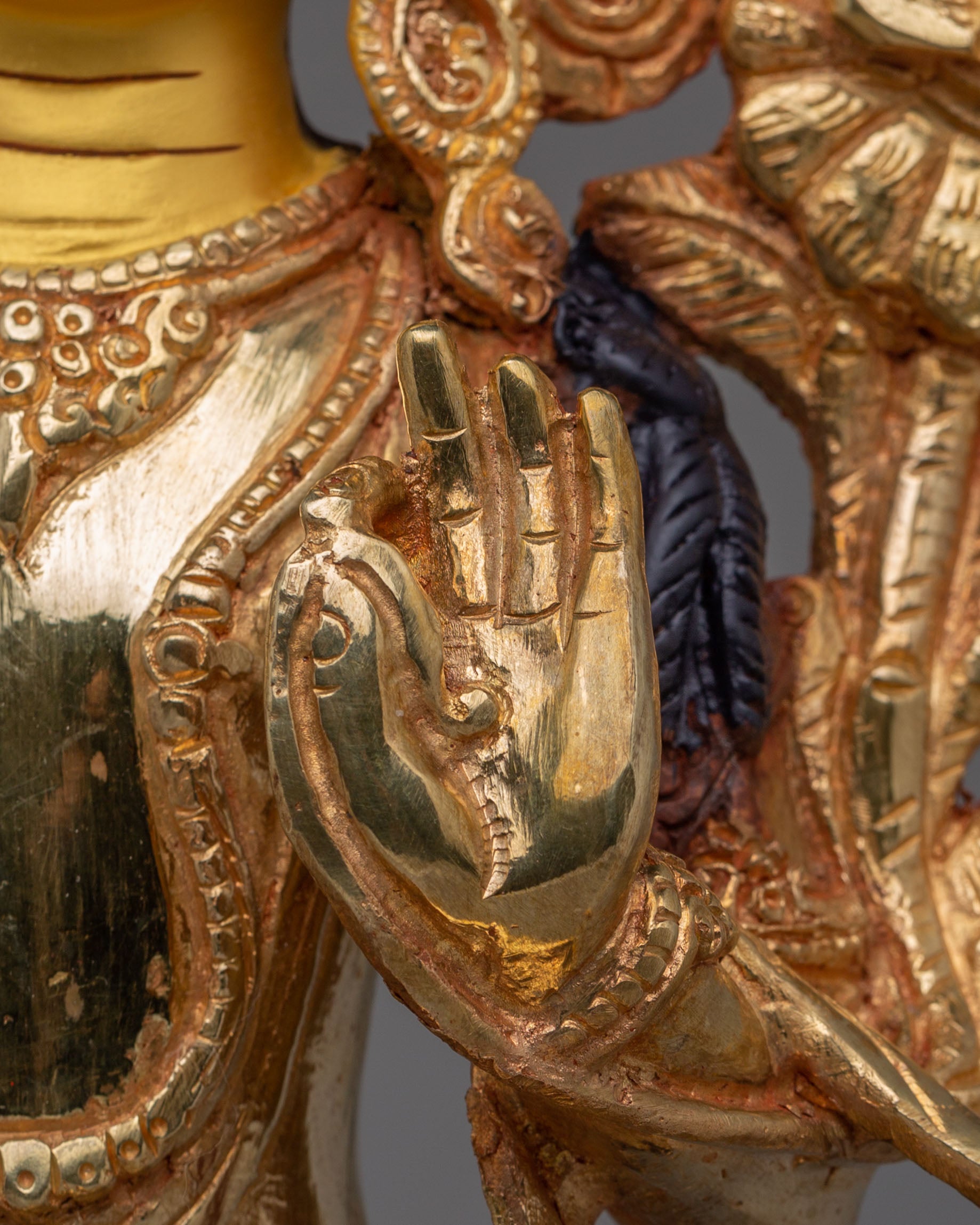 Traditional Manjushri Wisdom Deity Statue | Handcrafted Artwork for Spiritual Harmony