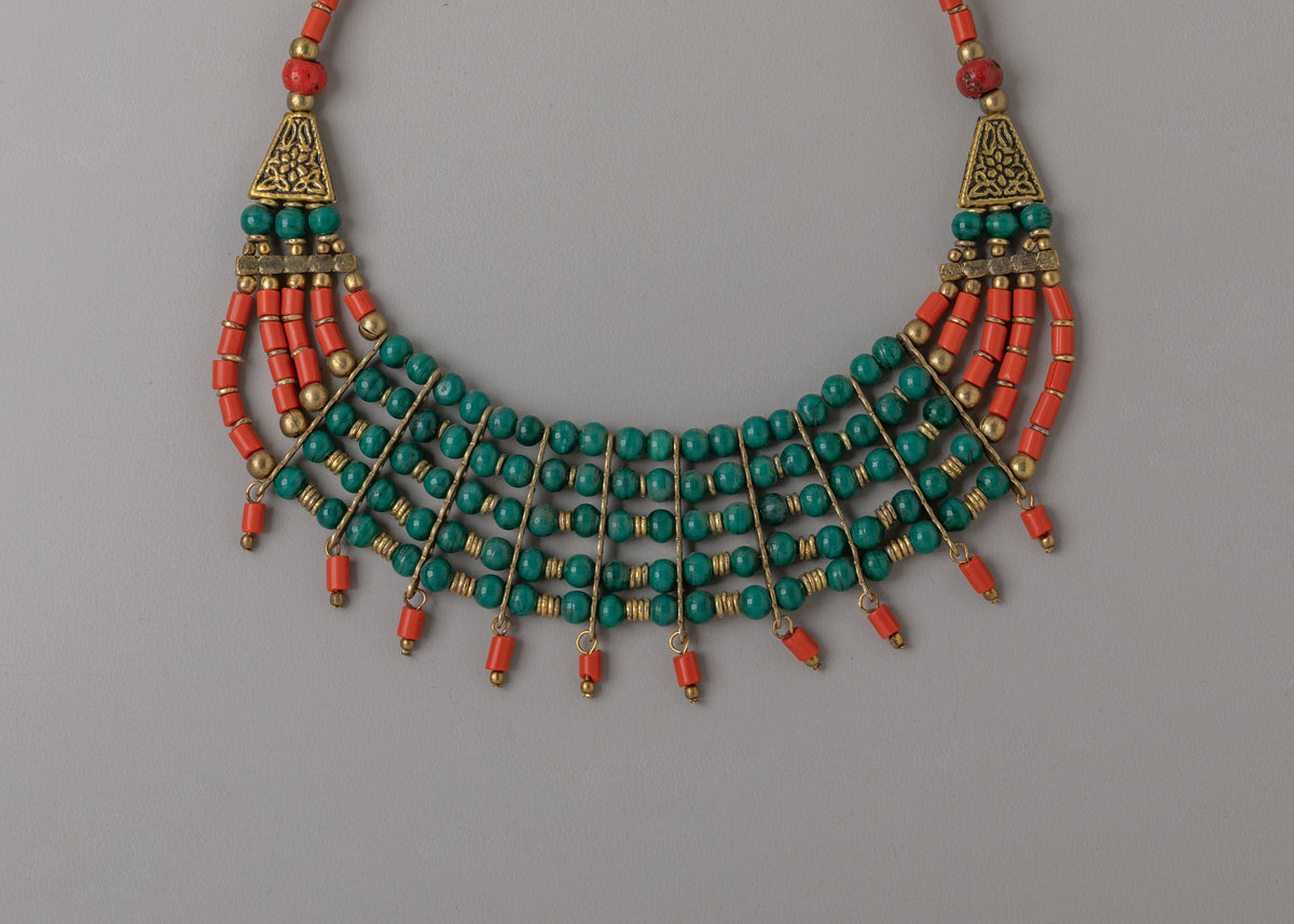 Himalayan Jewelry Necklace | Handcrafted Pendant & Beaded Chain