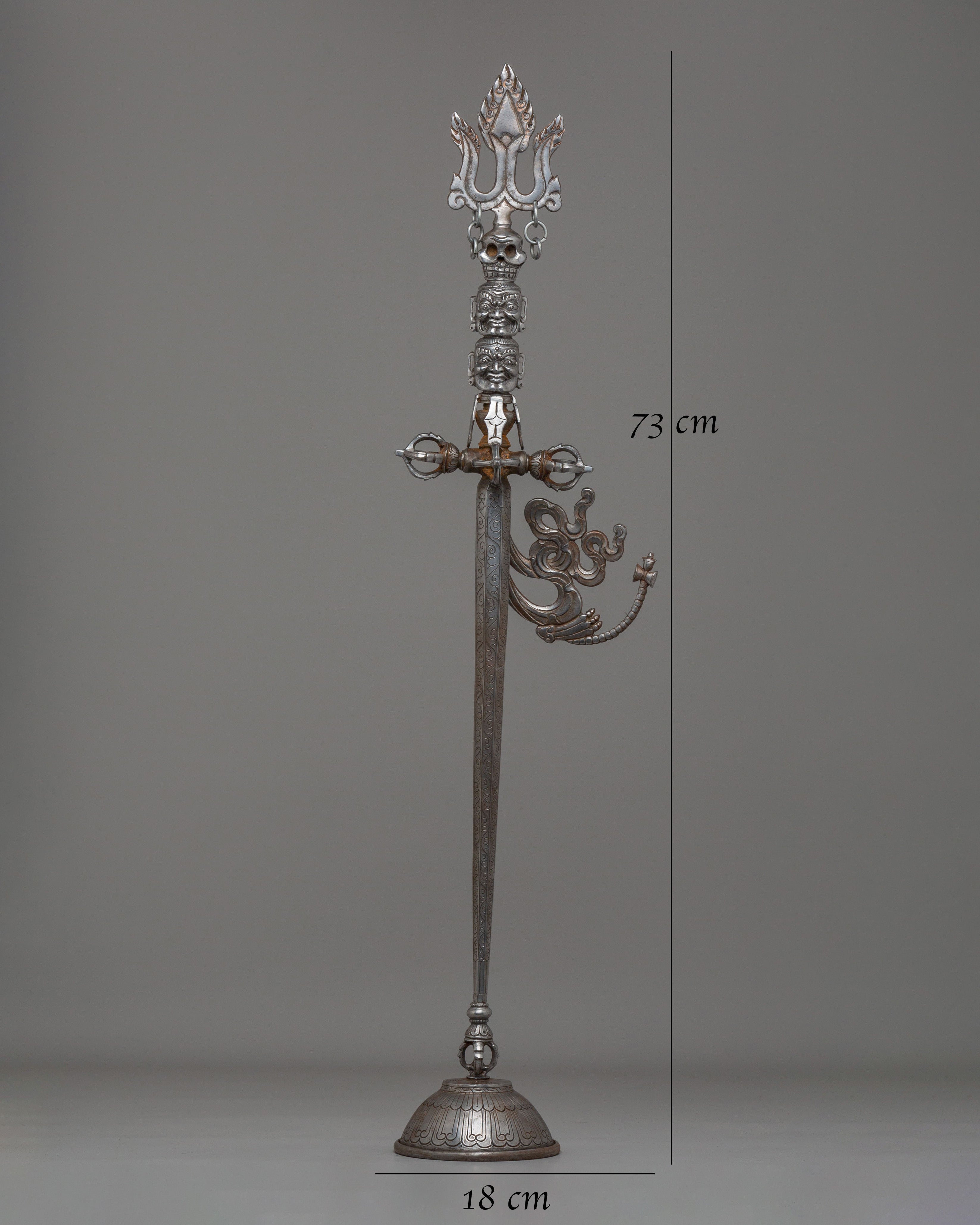 Sacred Khatvanga Ritual Staff | Symbol of Power and Protection