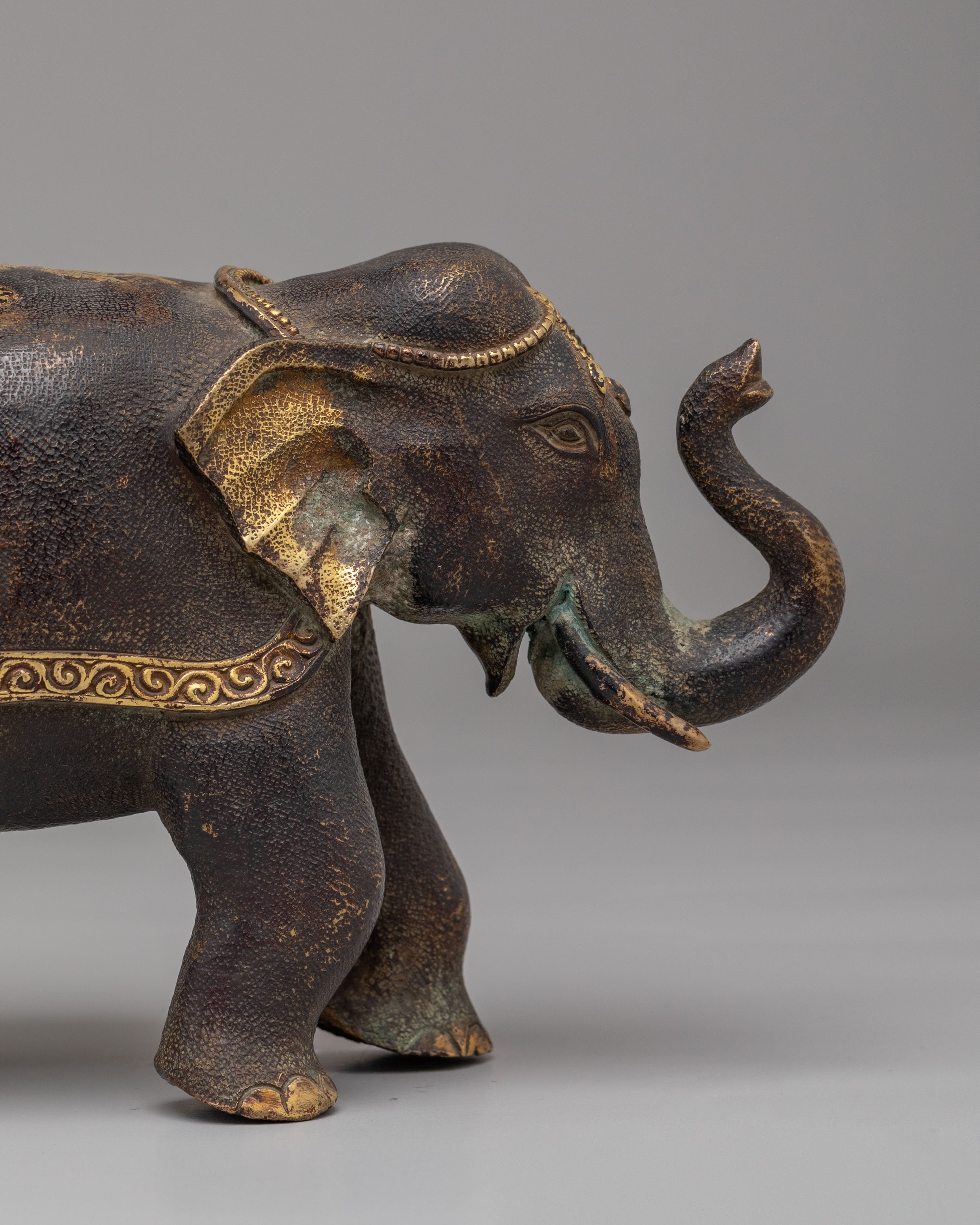 Tibetan Elephant Set for Decor | Symbol of Wisdom and Strength