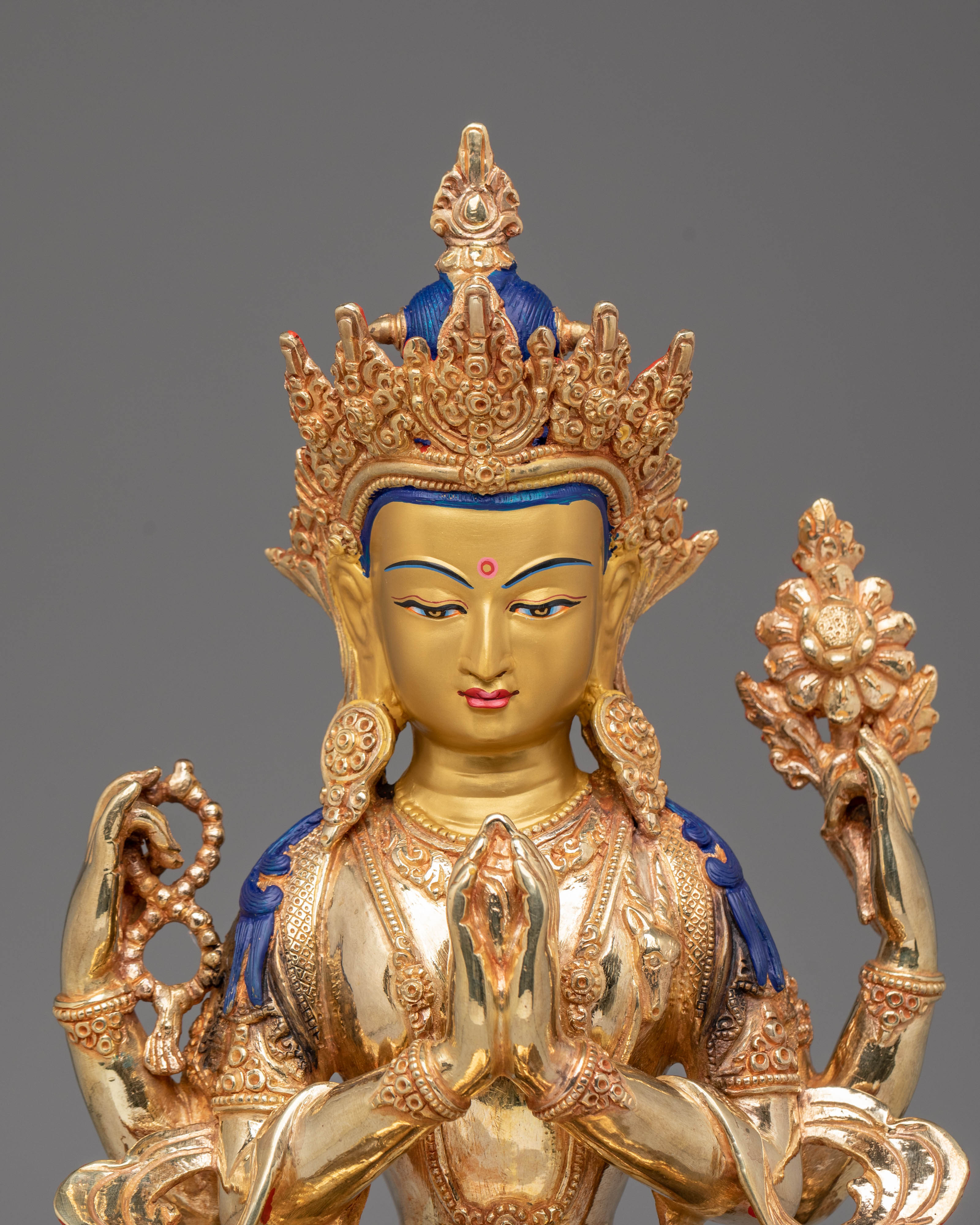Tibetan Buddhist Chenrezig Statue | Compassionate Bodhisattva