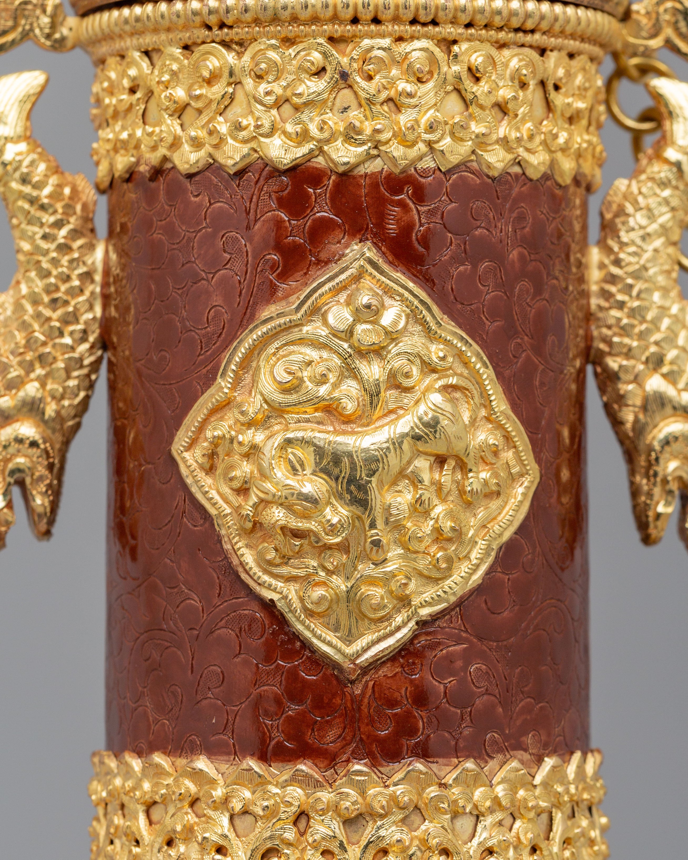 Handmade Incense Holder | Gold-Plated Copper Inense Holder for Altar