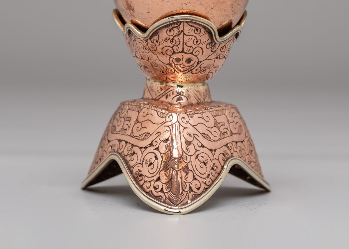 Ceremonial Kapala Set | Traditional Buddhist Ritual Vessels