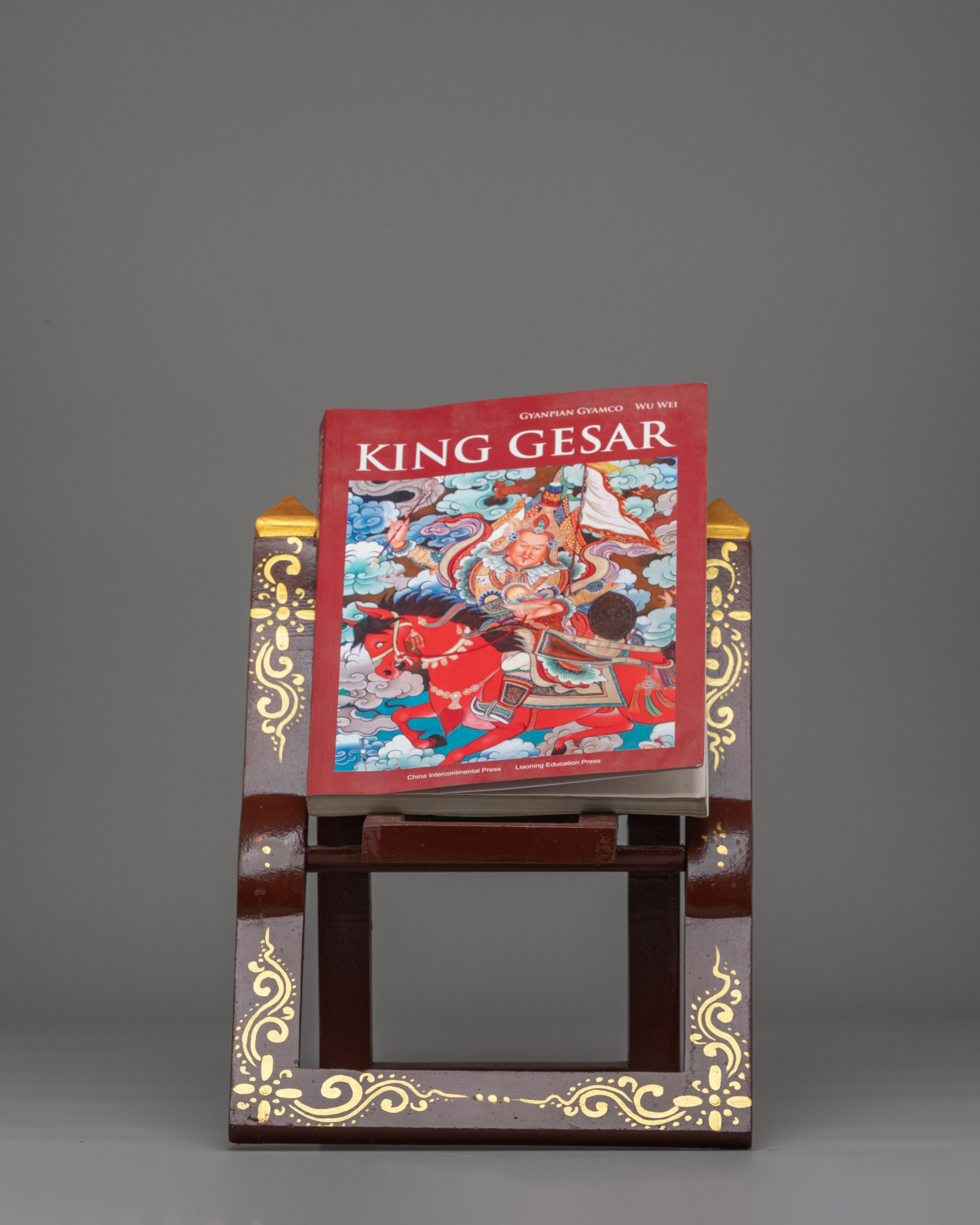 Tibetan Wooden Book Stand | Sacred Decor