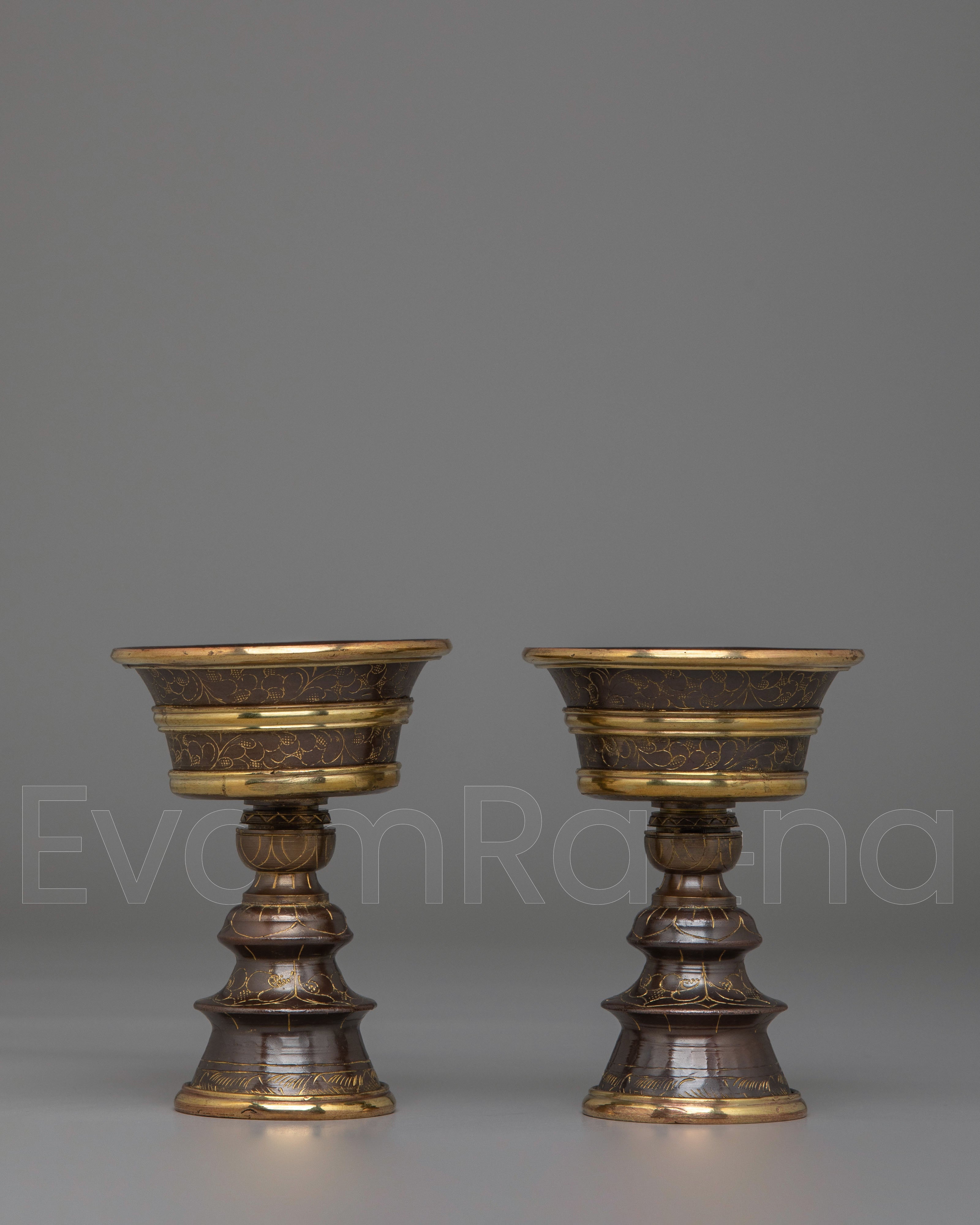 Sacred Tibetan Butter Lamp Set