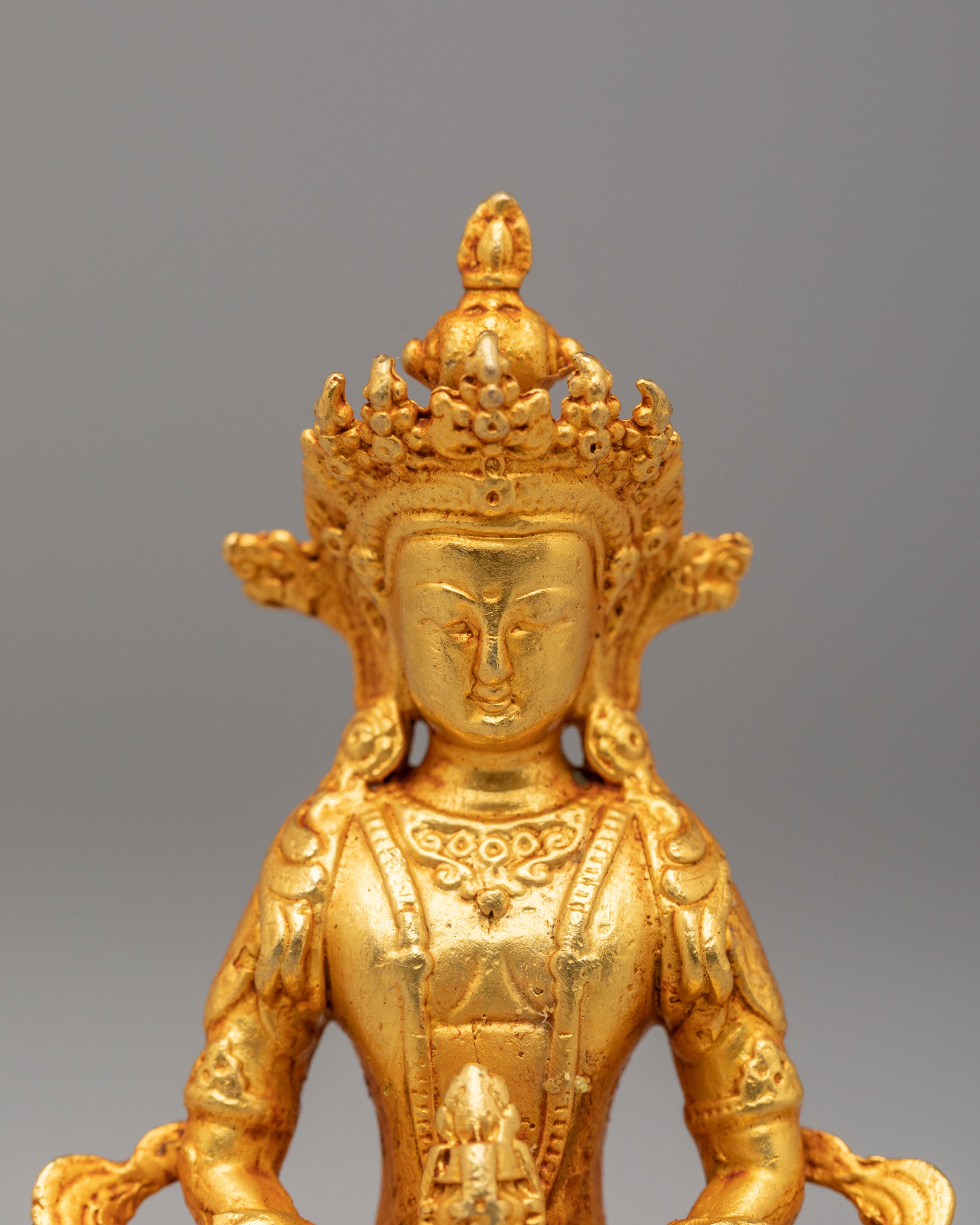 Amitayus Buddha Longevity Statue | Sacred Altar Decor for Meditation
