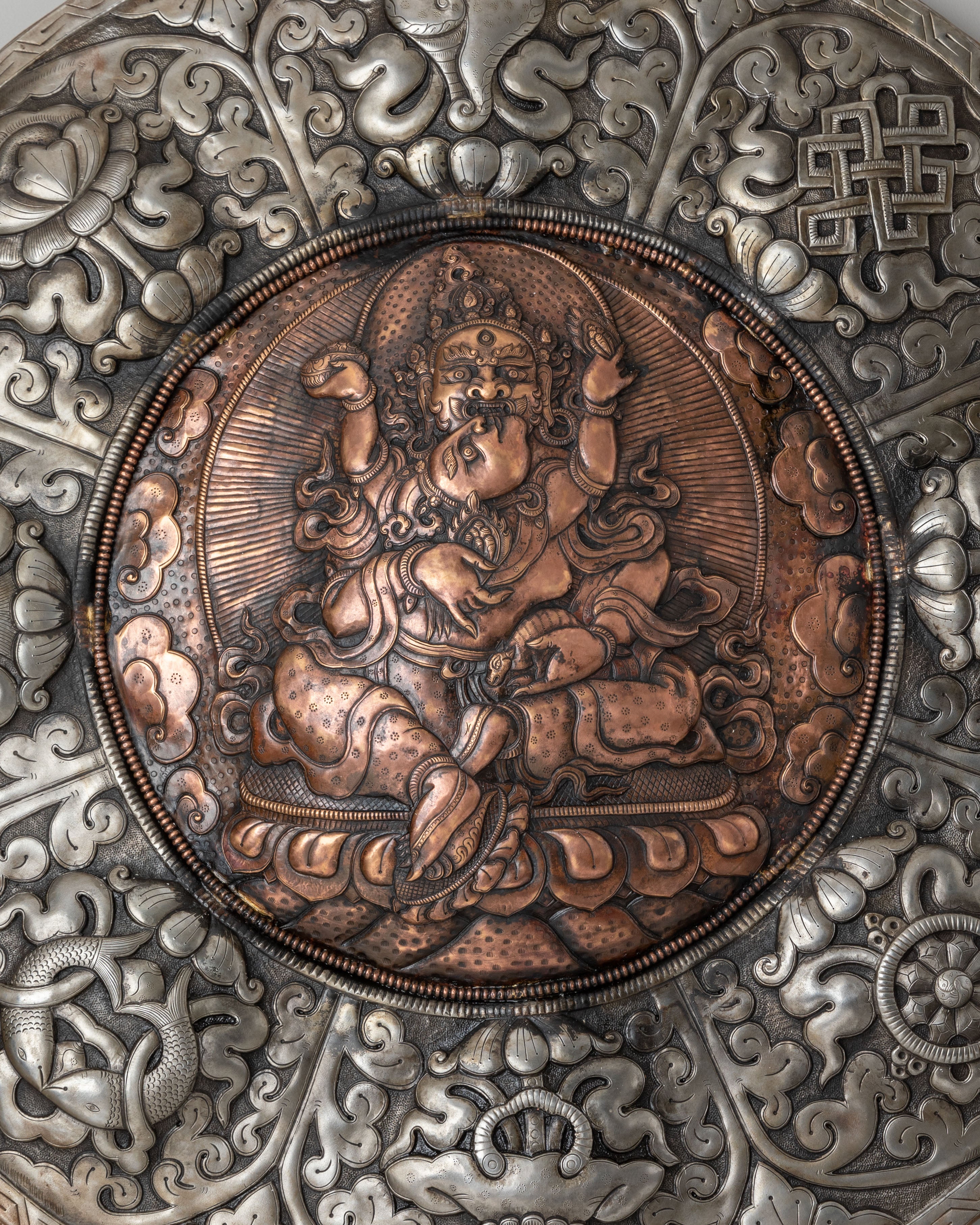Handcrafted Red Dzambhala Wall Hanging | A Symbol of Prosperity
