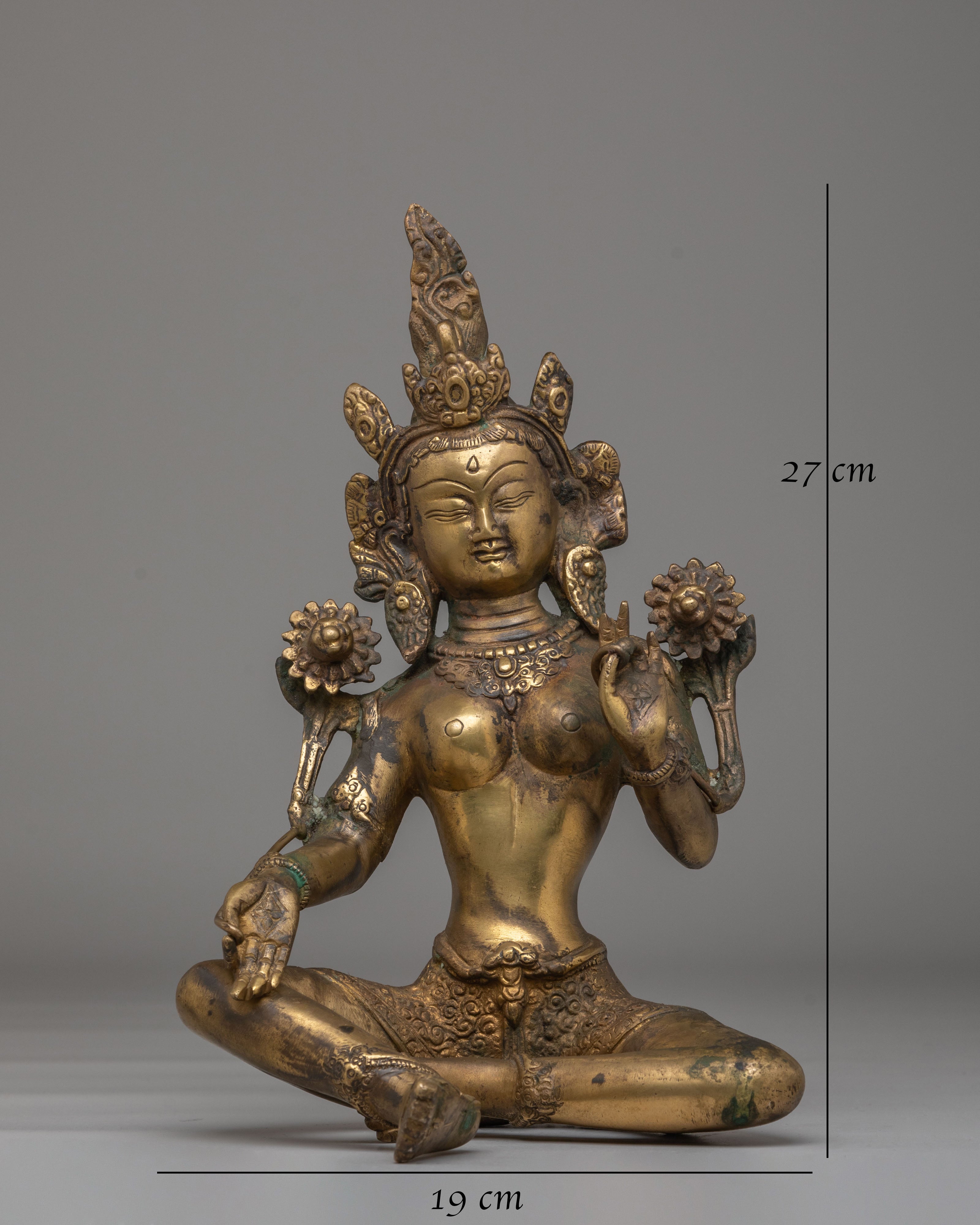 Spiritual Green Tara Buddhist Statue | Mother of All Buddhas