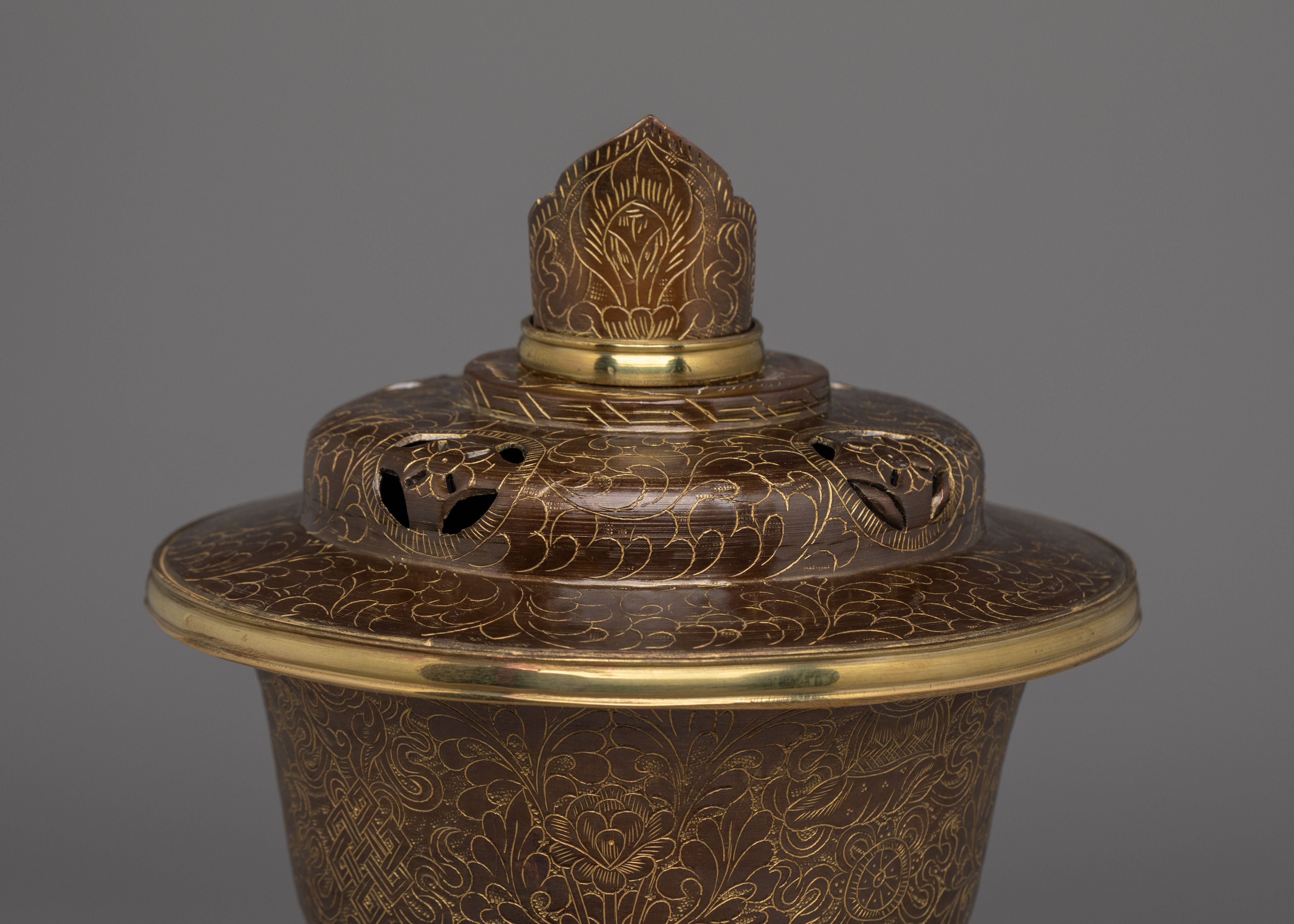 Spiritual Butter Lamp Set for Offerings | Brass & Copper Offering Lamps