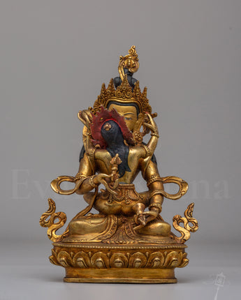 Tibetan Dorje Sempa with Consort Statue 