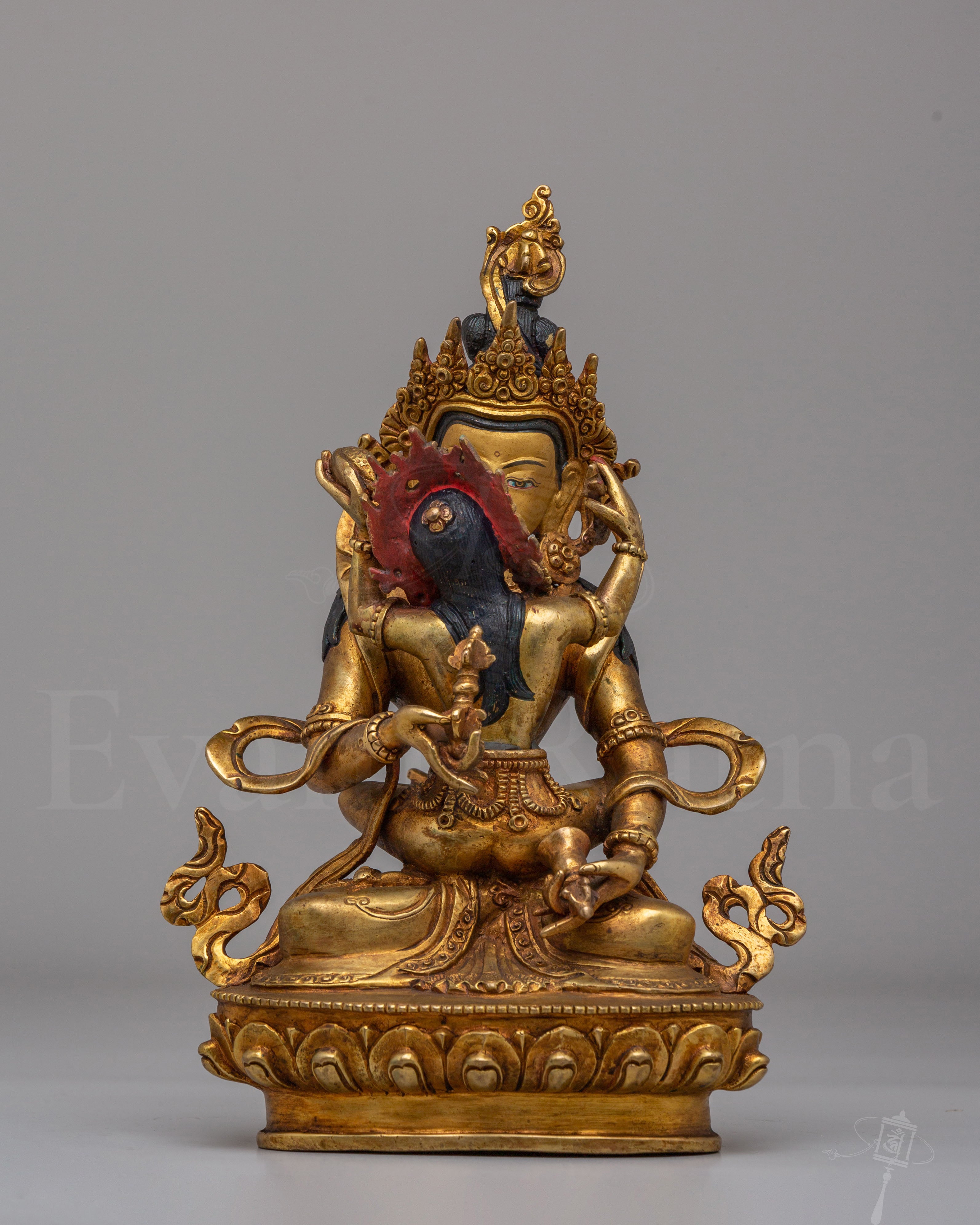 Tibetan Dorje Sempa with Consort Statue 