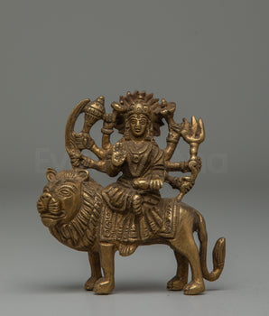 Handmade Brass Durga : Statue Symbol of Protection