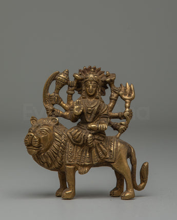 Handmade Brass Durga : Statue Symbol of Protection
