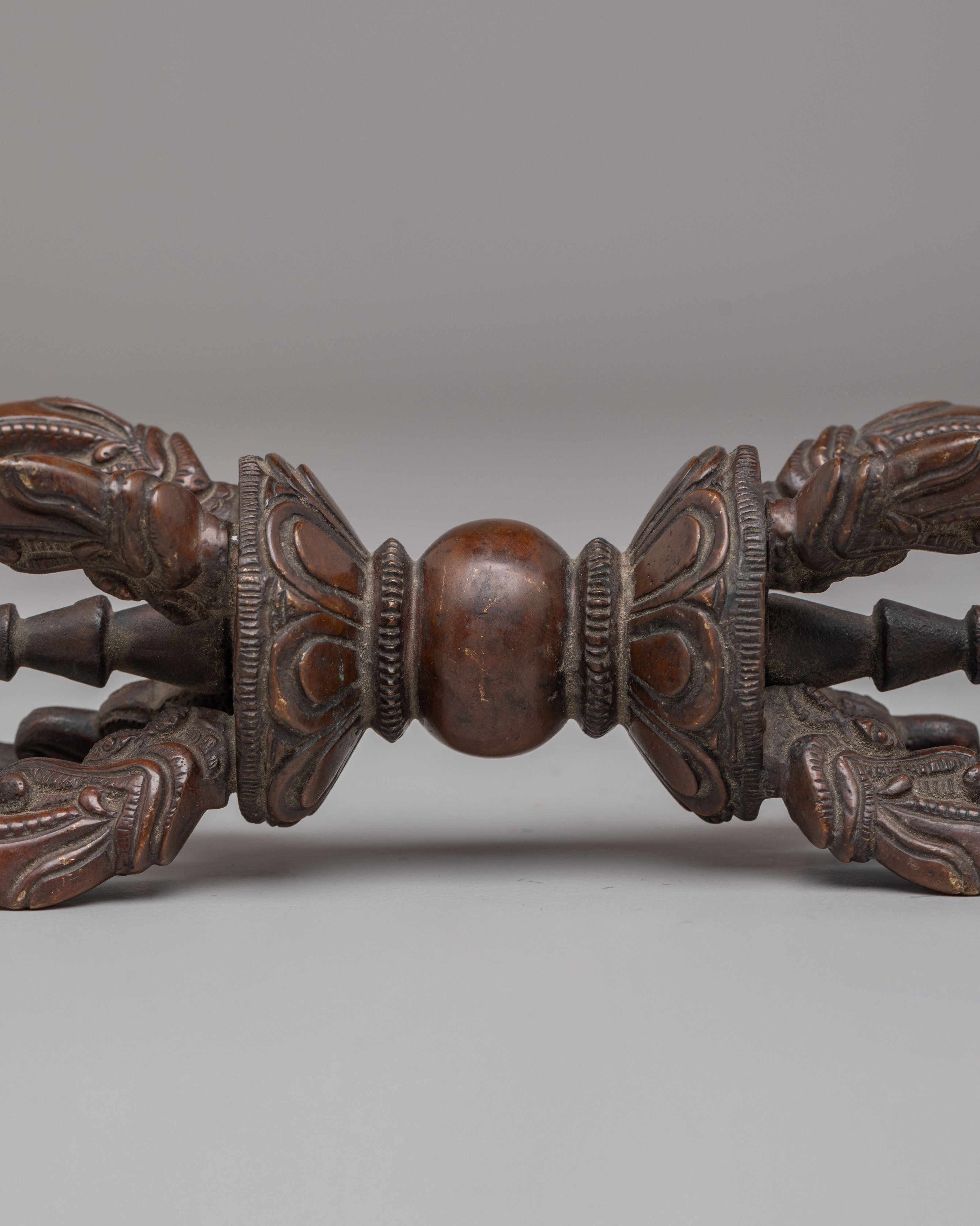 Tibetan Vajra Symbol for Ceremonies | Handcrafted Bronze Ritual Tool