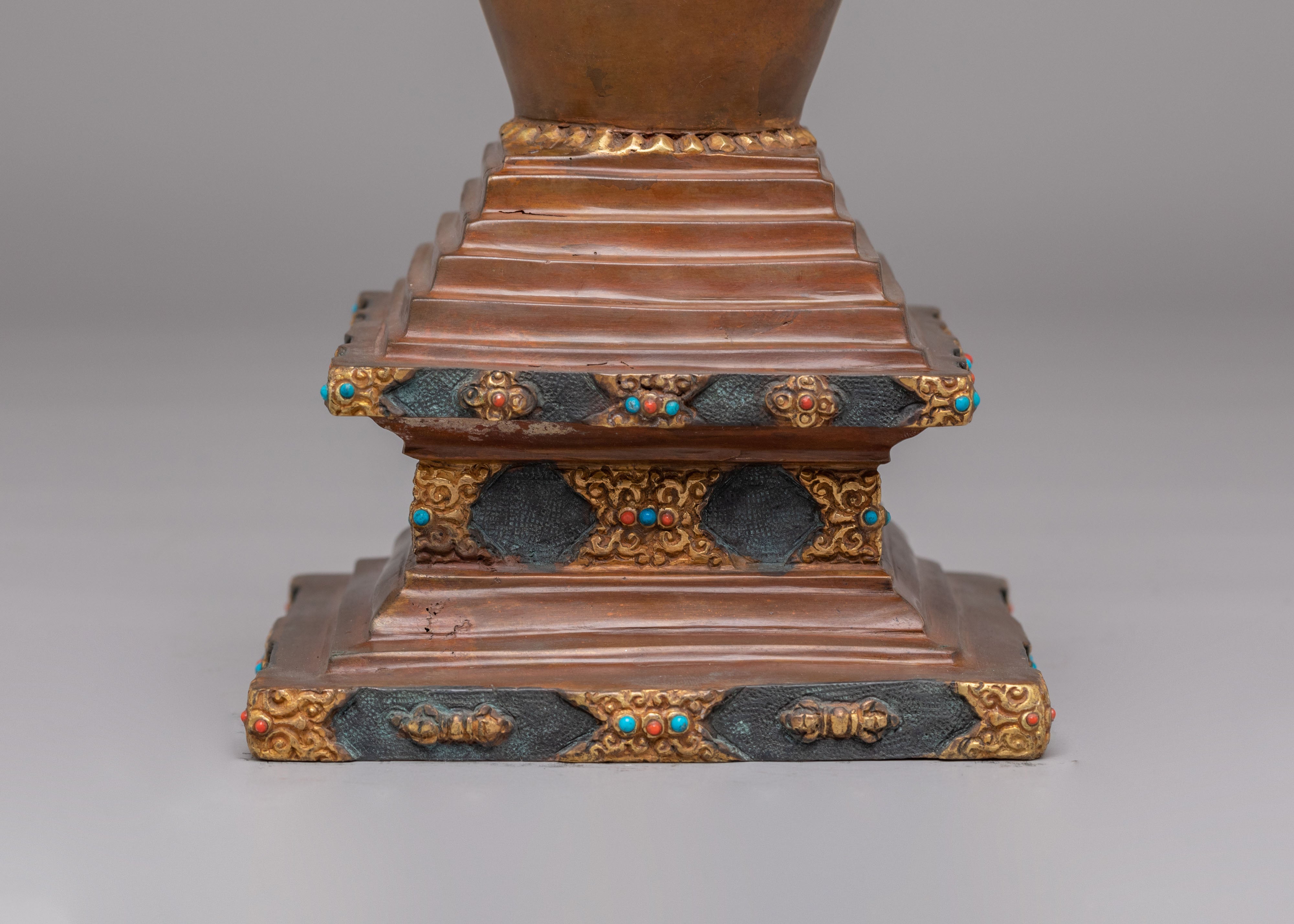 Tibetan Enlightenment Stupa For Altar | Buddhist Shrine Decor