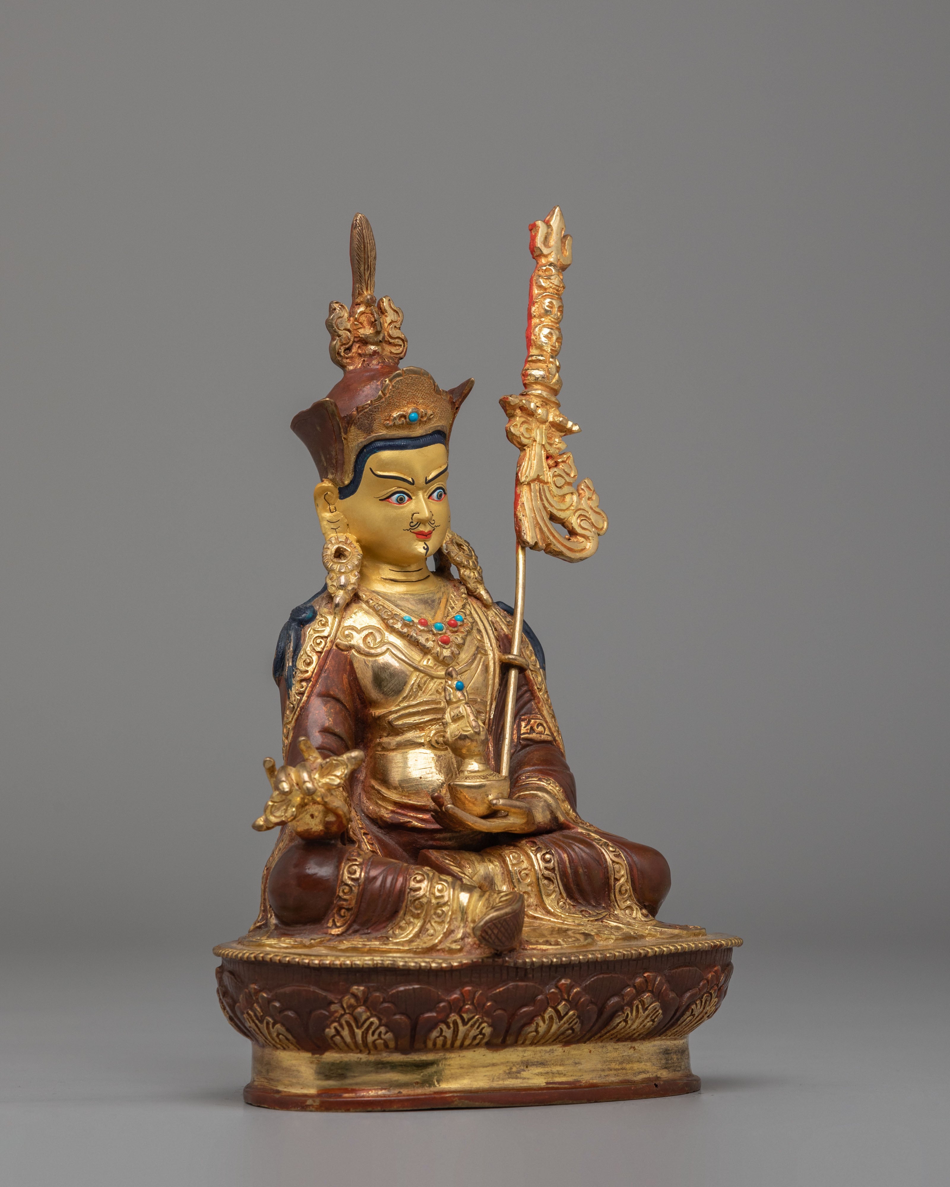 Buddhist Guru Rinpoche Statue | Spiritual Decor for Meditation & Rituals