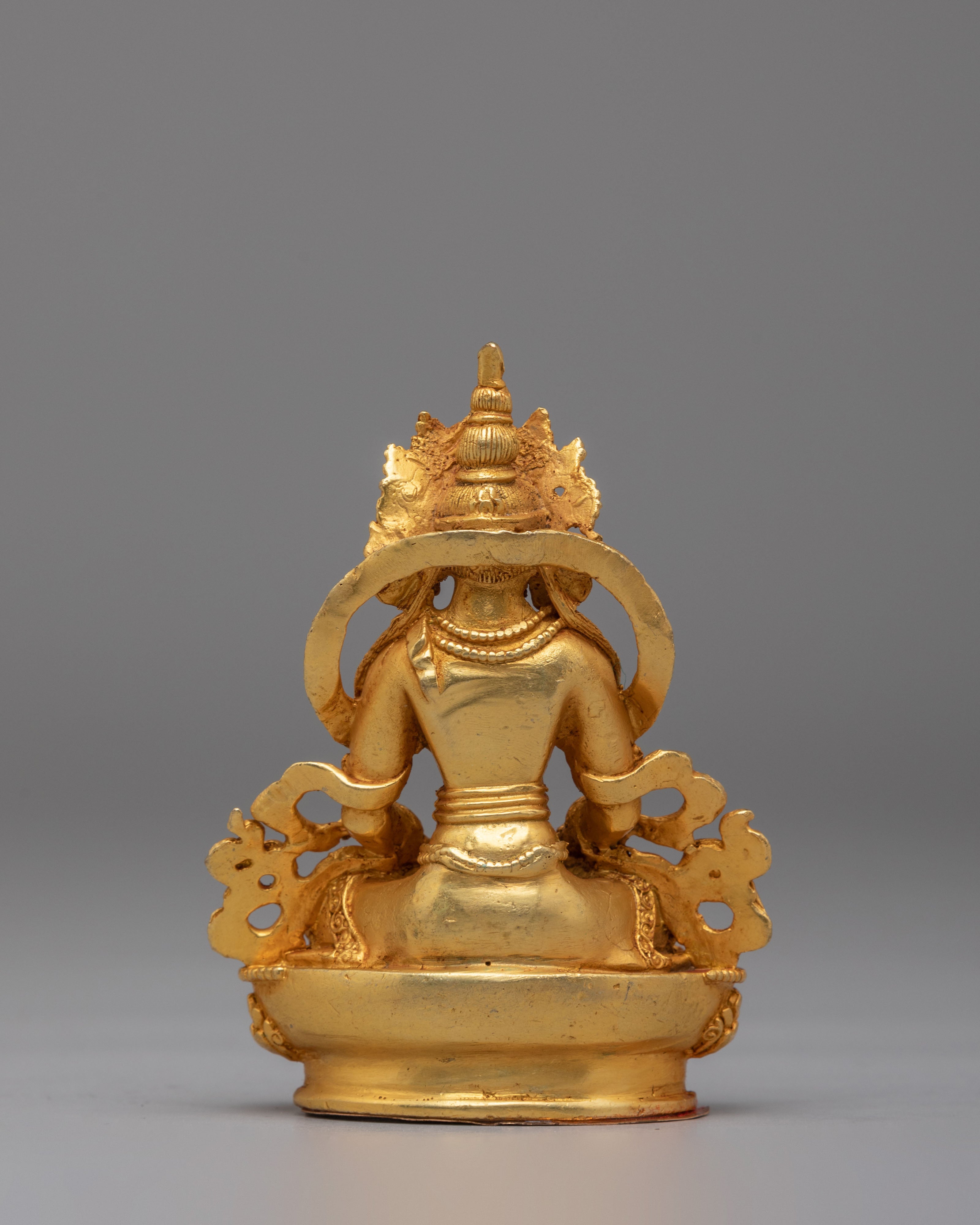 Sacred Amitayus Long Life Buddha Statue | Handmade Tibetan Sculpture