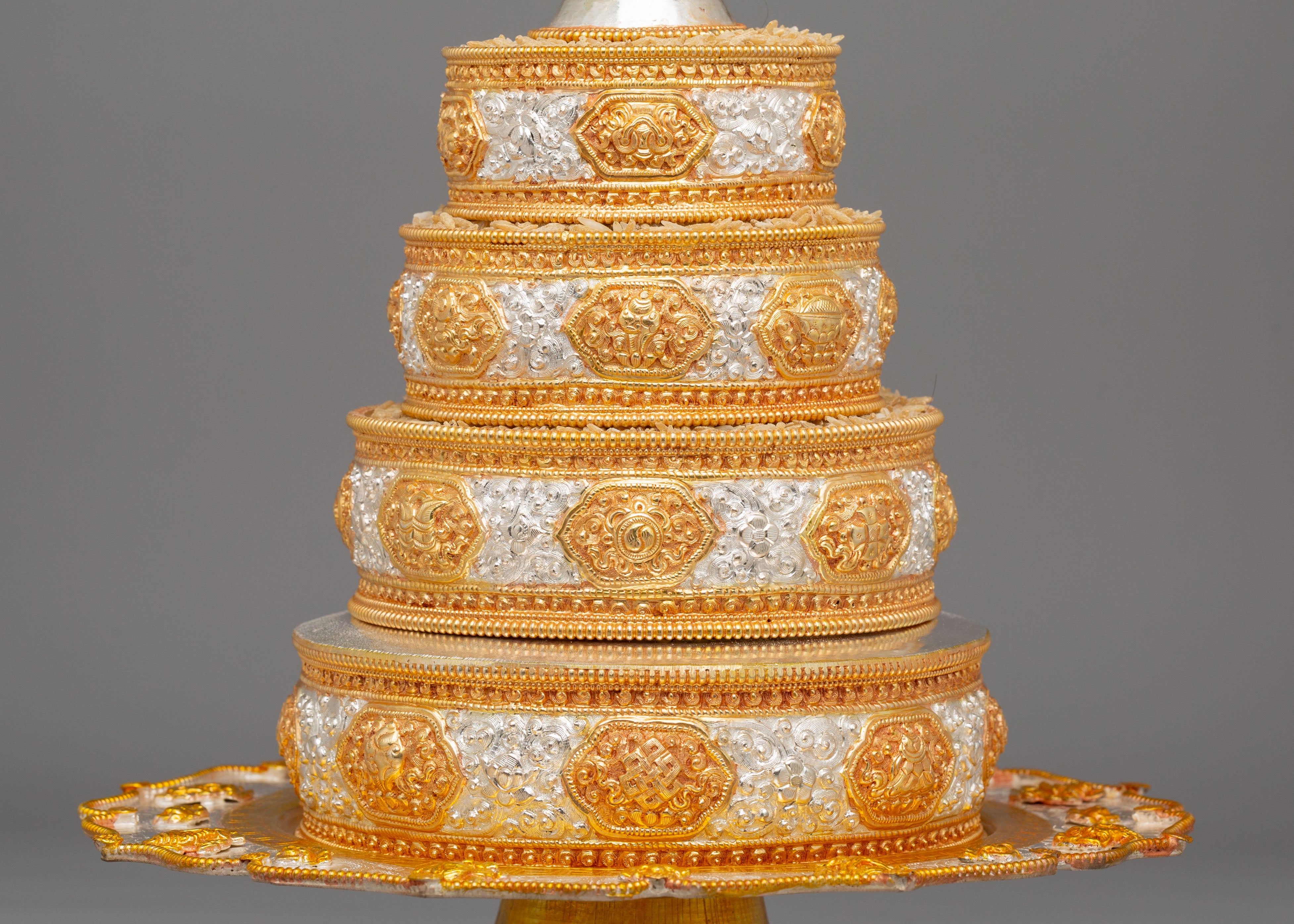 Sacred Buddhist Mandala Offering Set | Sacred Altar Object for Meditation & Ritual Practice