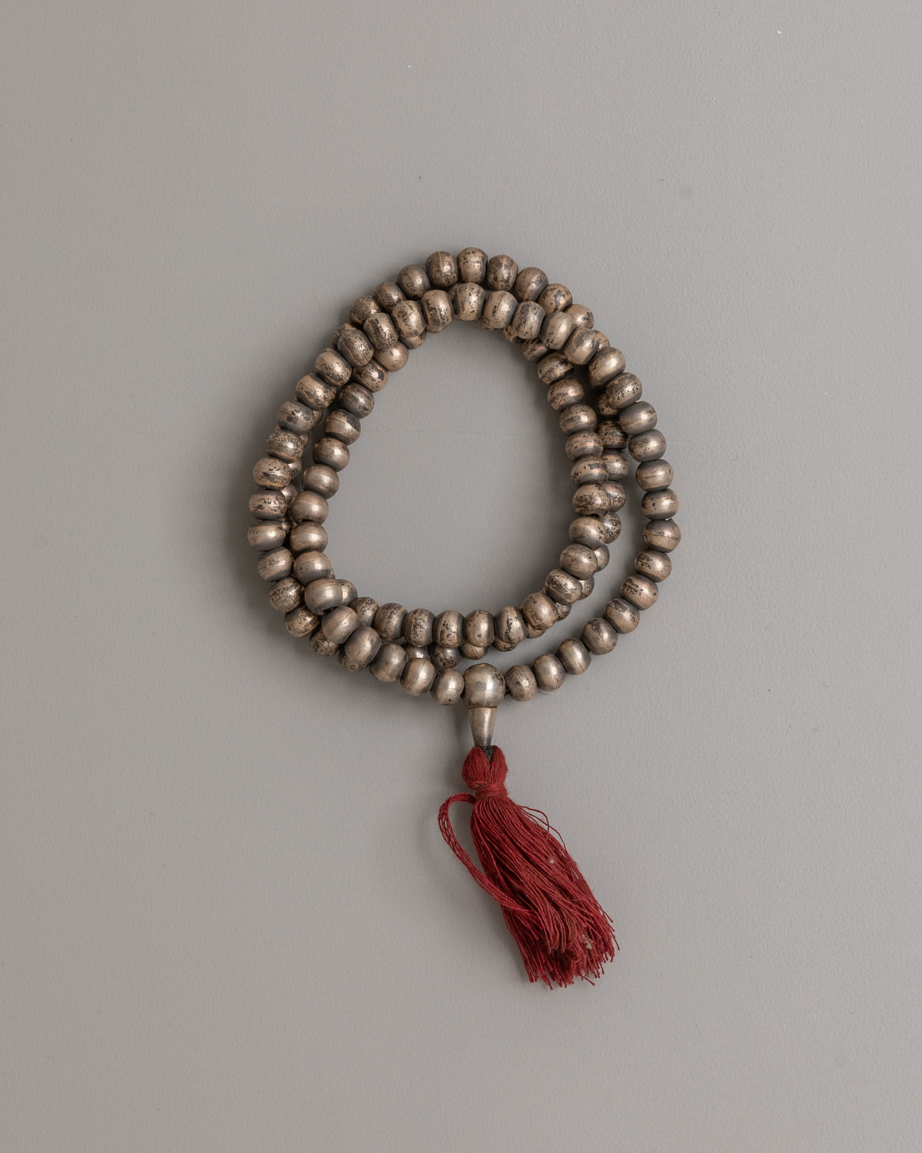 Buddhist Handmade Mala | Silver Prayer Beads