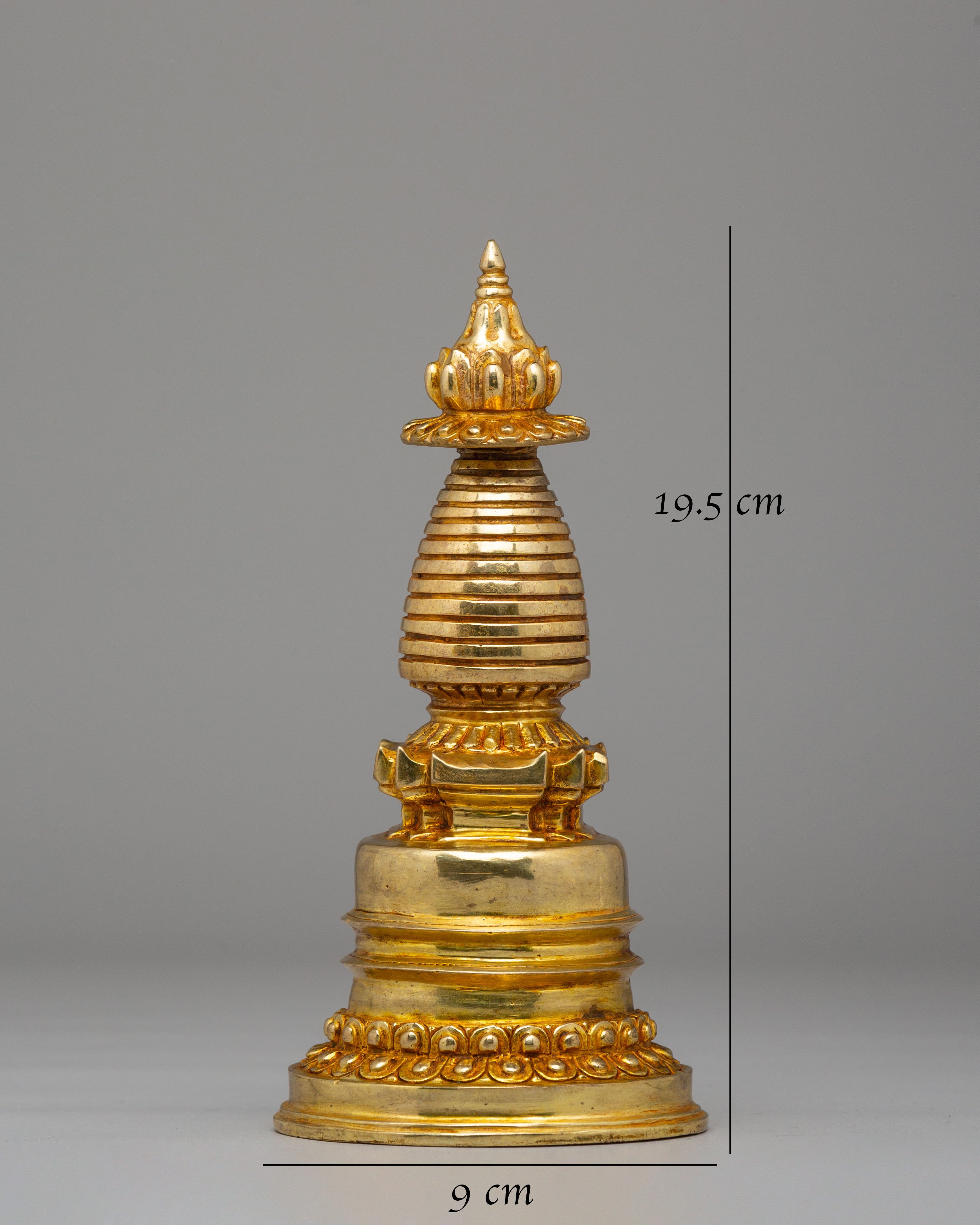 Handcrafted Ritual Kadampa Stupa | Tibetan Buddhist Art