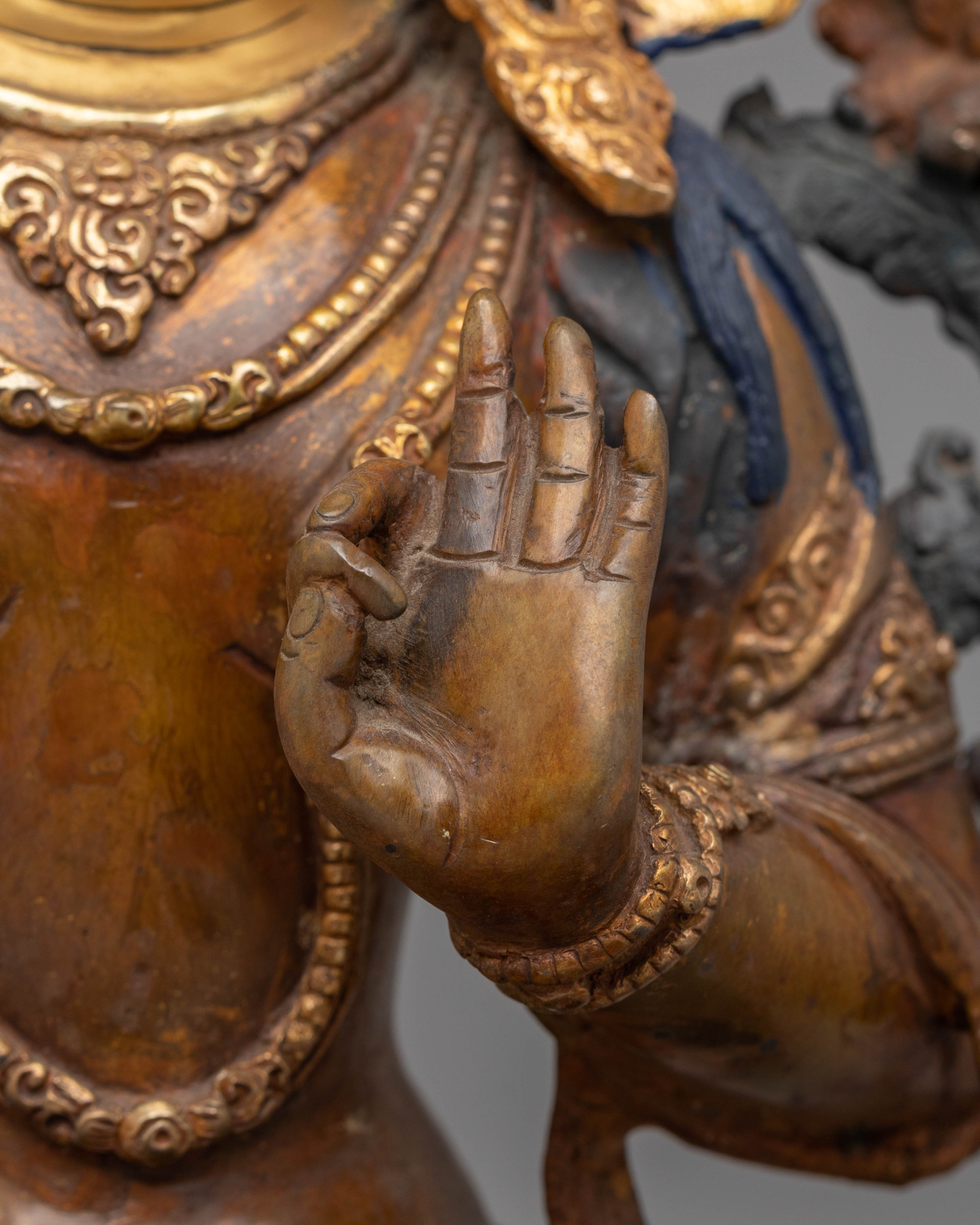 Handcrafted Manjushri Statue of Power and Wisdom | Spiritual Home Decor