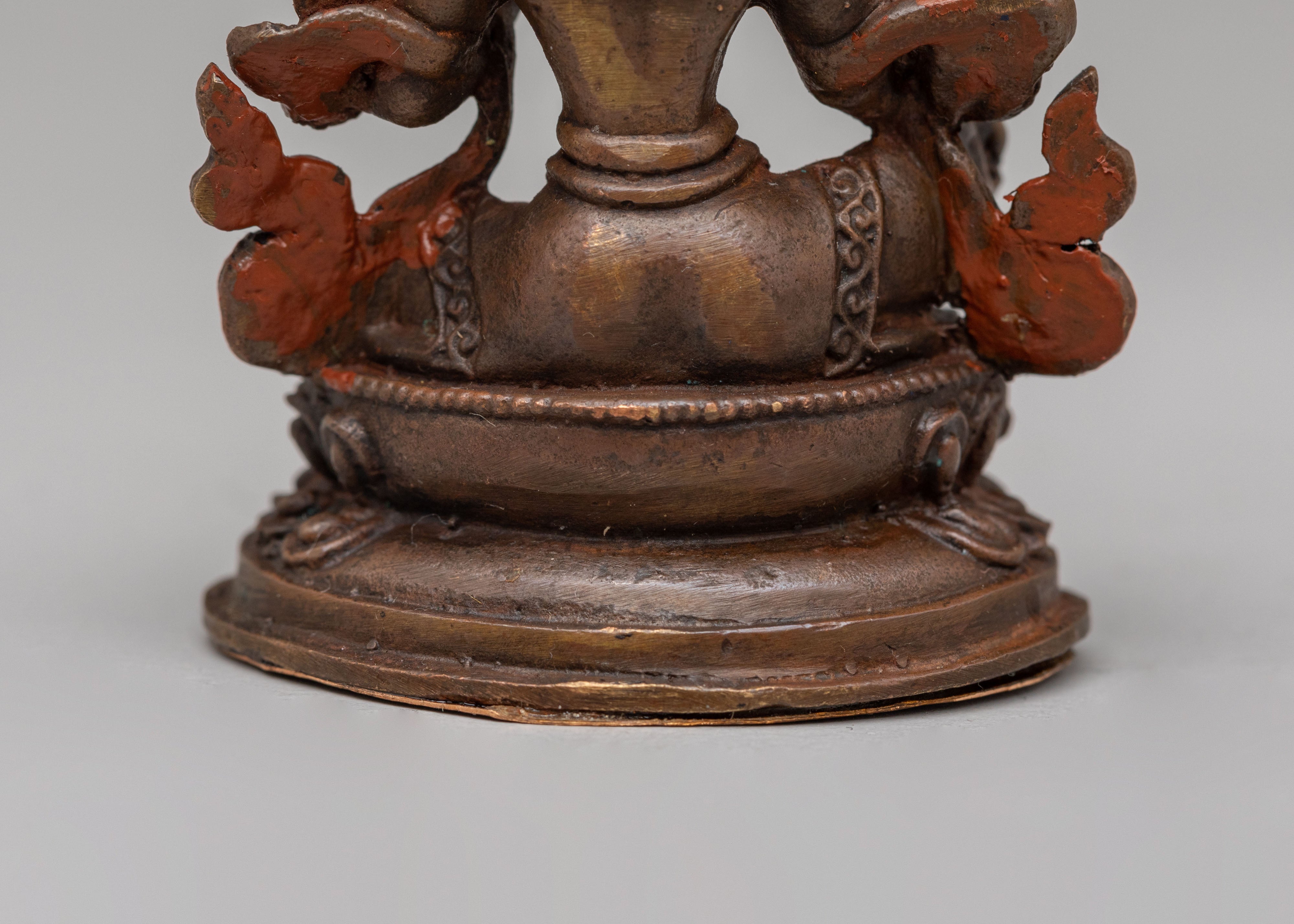 Divine Green Tara Deity Statue | Handcrafted Goddess Sculpture for Spiritual Decor