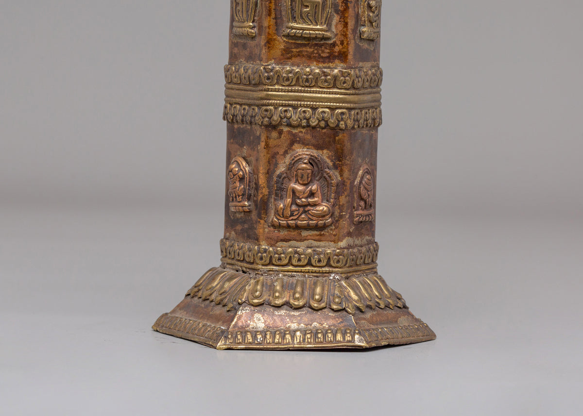 Himalayan Carved Incense Burner Pair | Ritual & Meditation Offering Vessels
