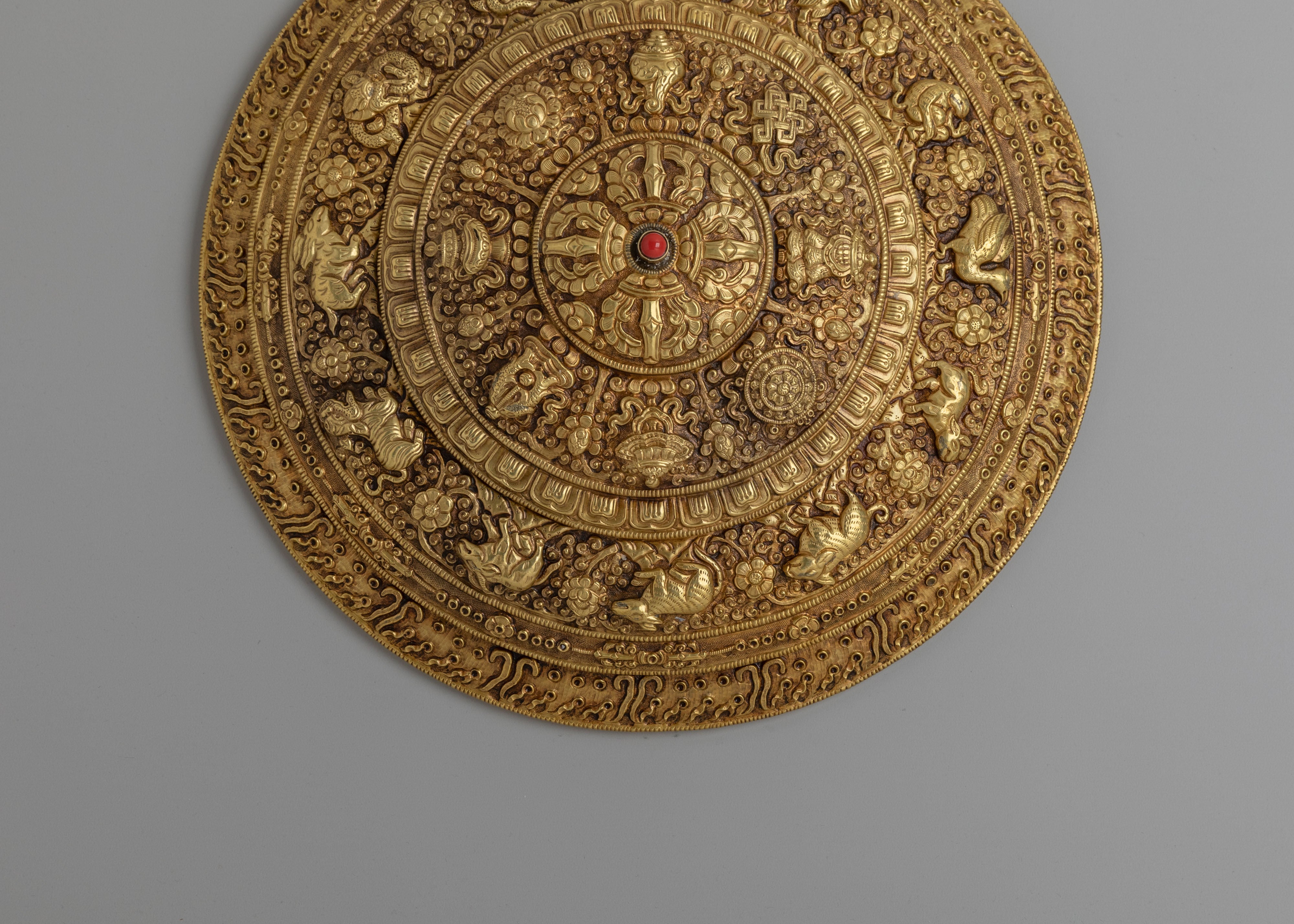 Bishwo Vajra Mandala Wall Hanging | Tibetan Artwork for Spiritual Decor