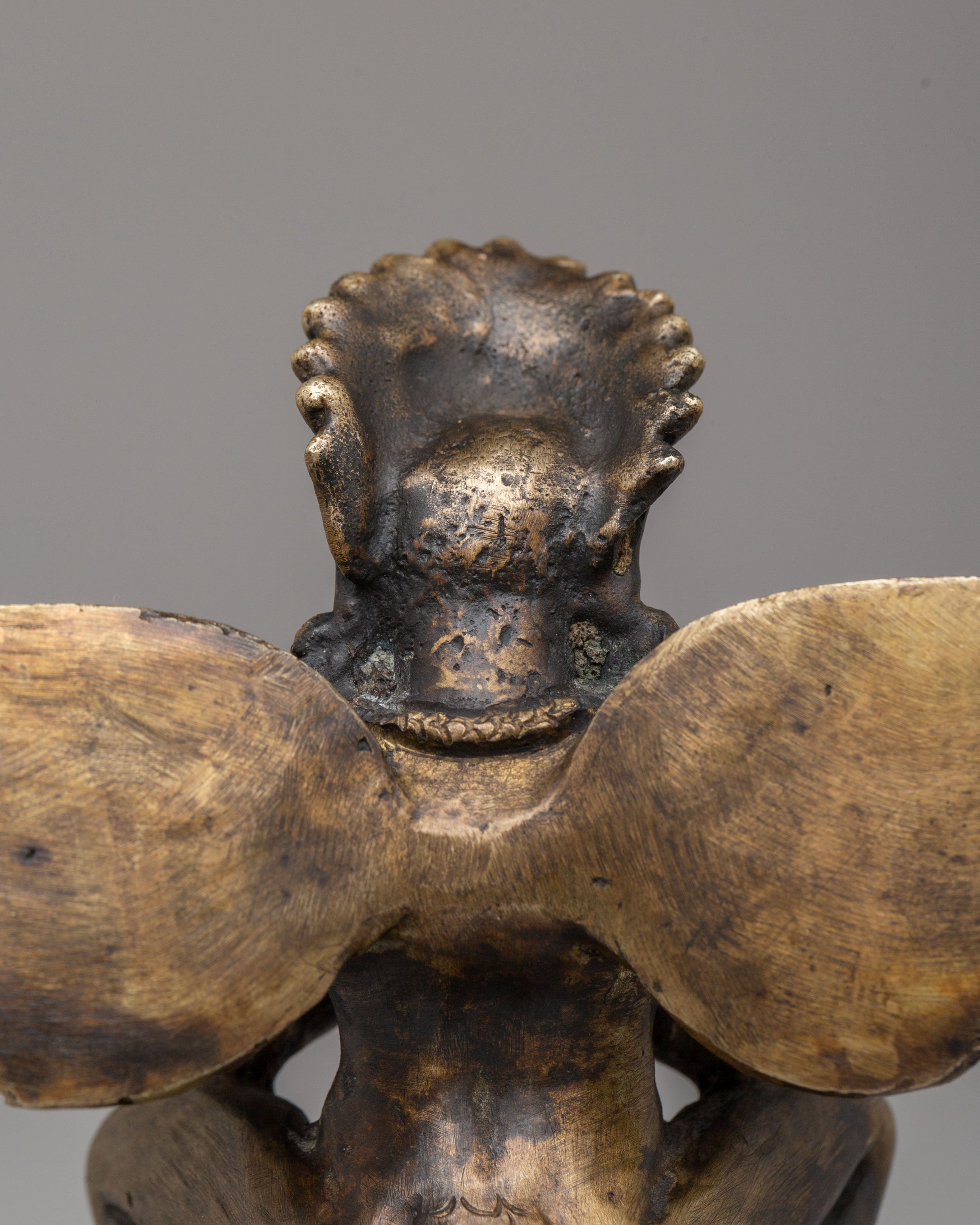 Protective Garuda Deity Statue | Handcrafted Bronze Sculpture for Spiritual Home Decor