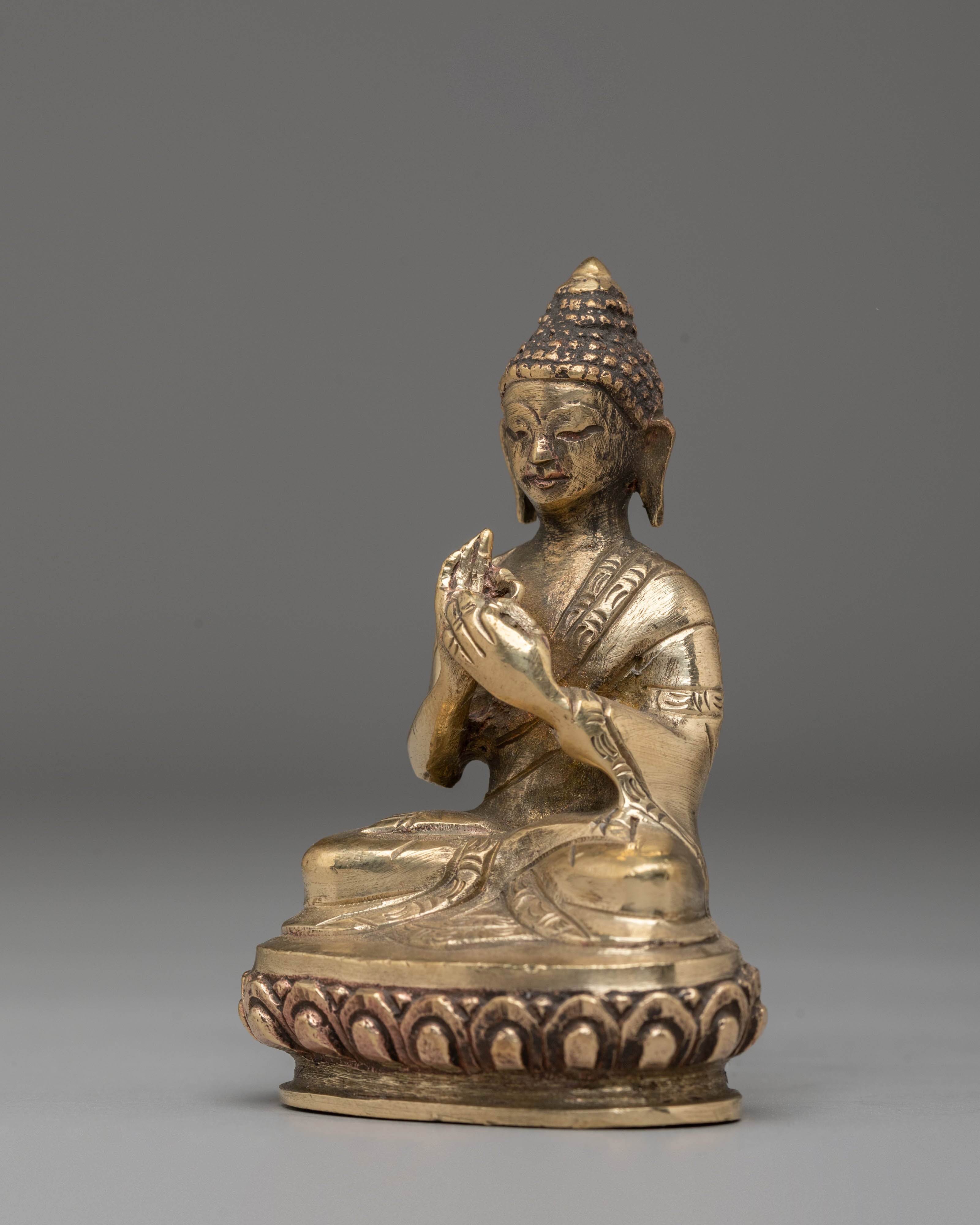 Handmade Buddhist Vairocana Statue | Tibetan Copper Buddha Statue