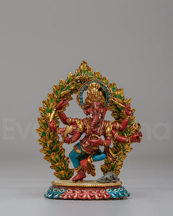 Sacred Six-Armed Ganesha Statue 