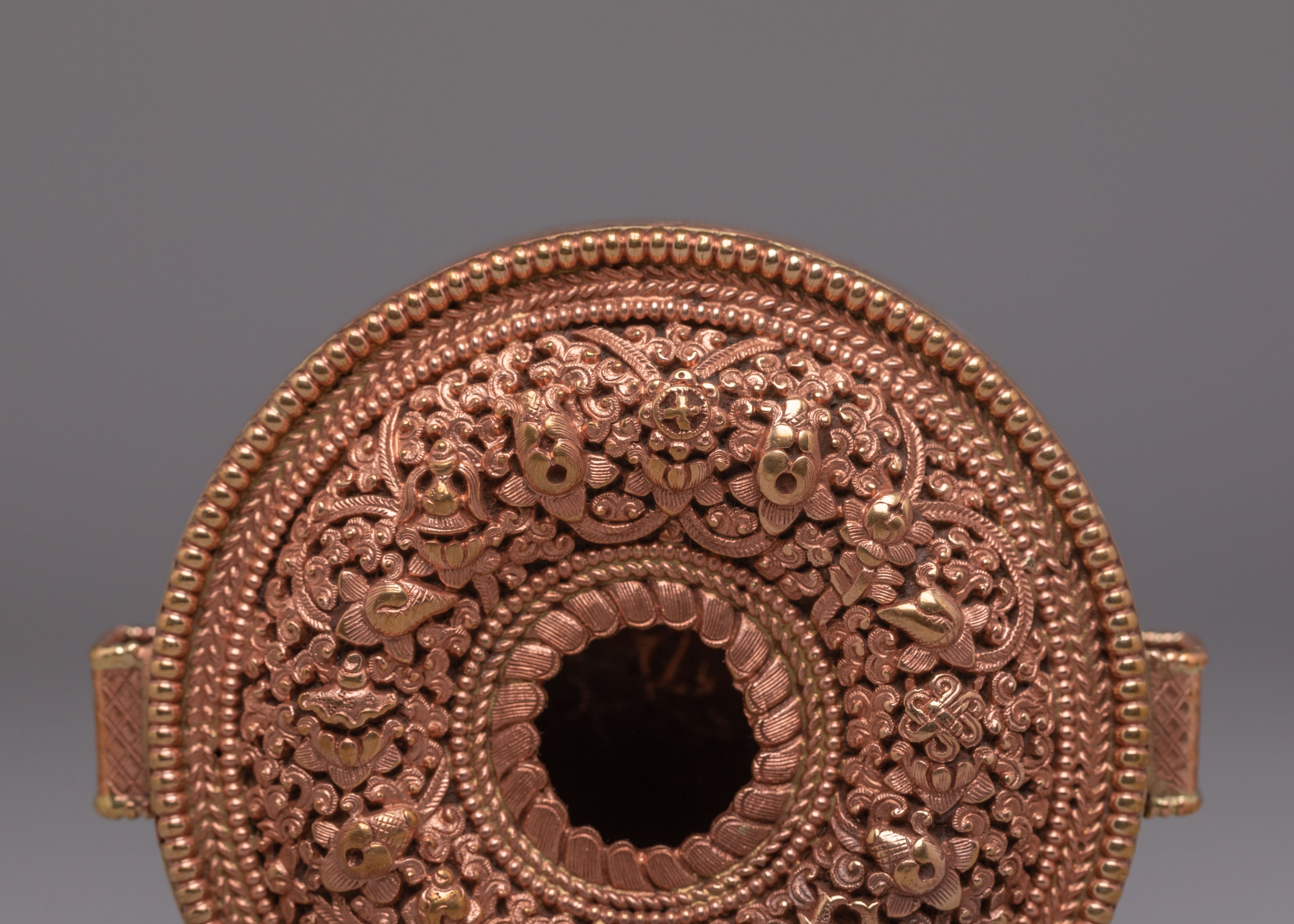 Tibetan Copper Ghau Box | Symbol of Spiritual Protection