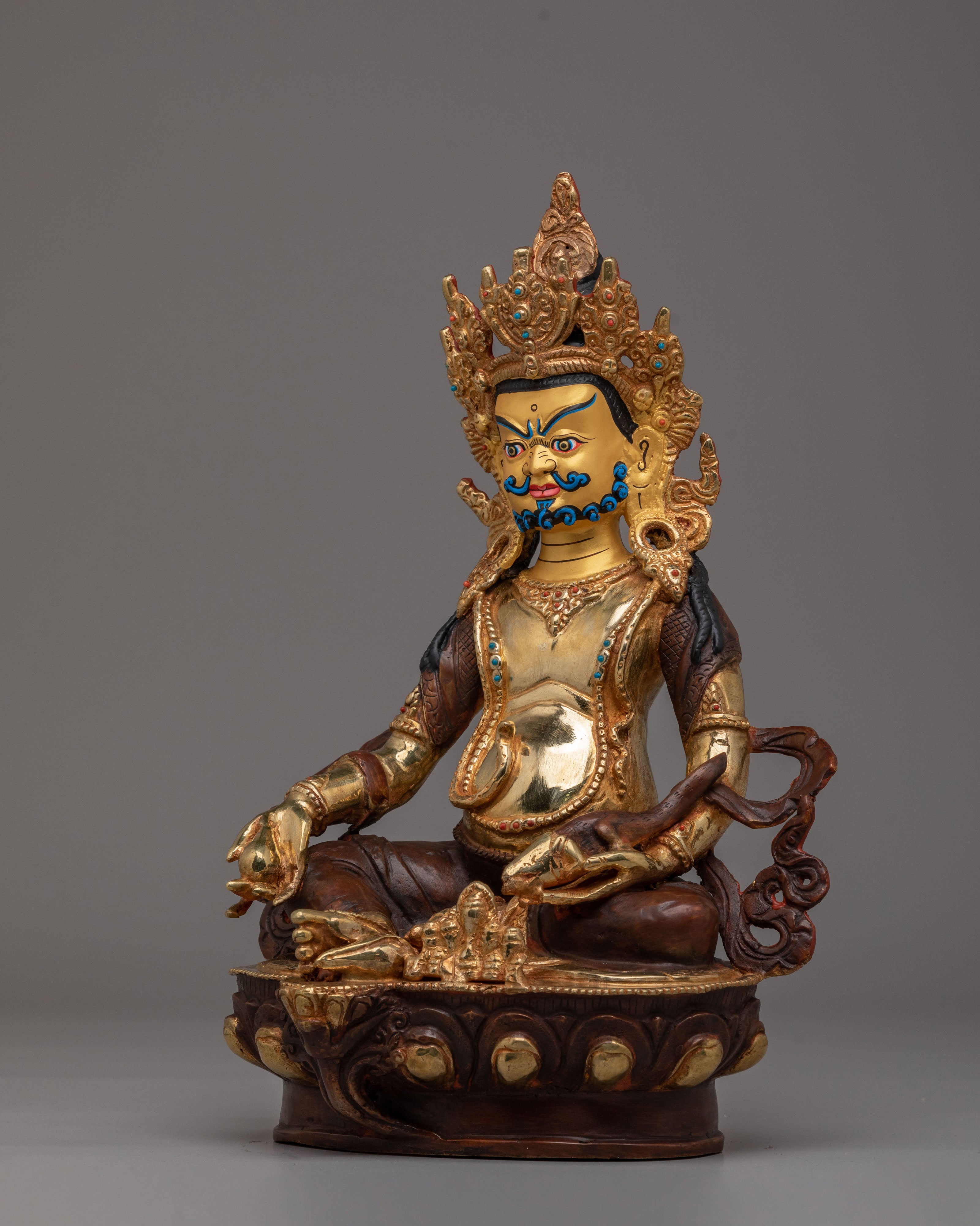Dzambhala Statue for Altar | Handcrafted Dzambhala Deity Sculpture