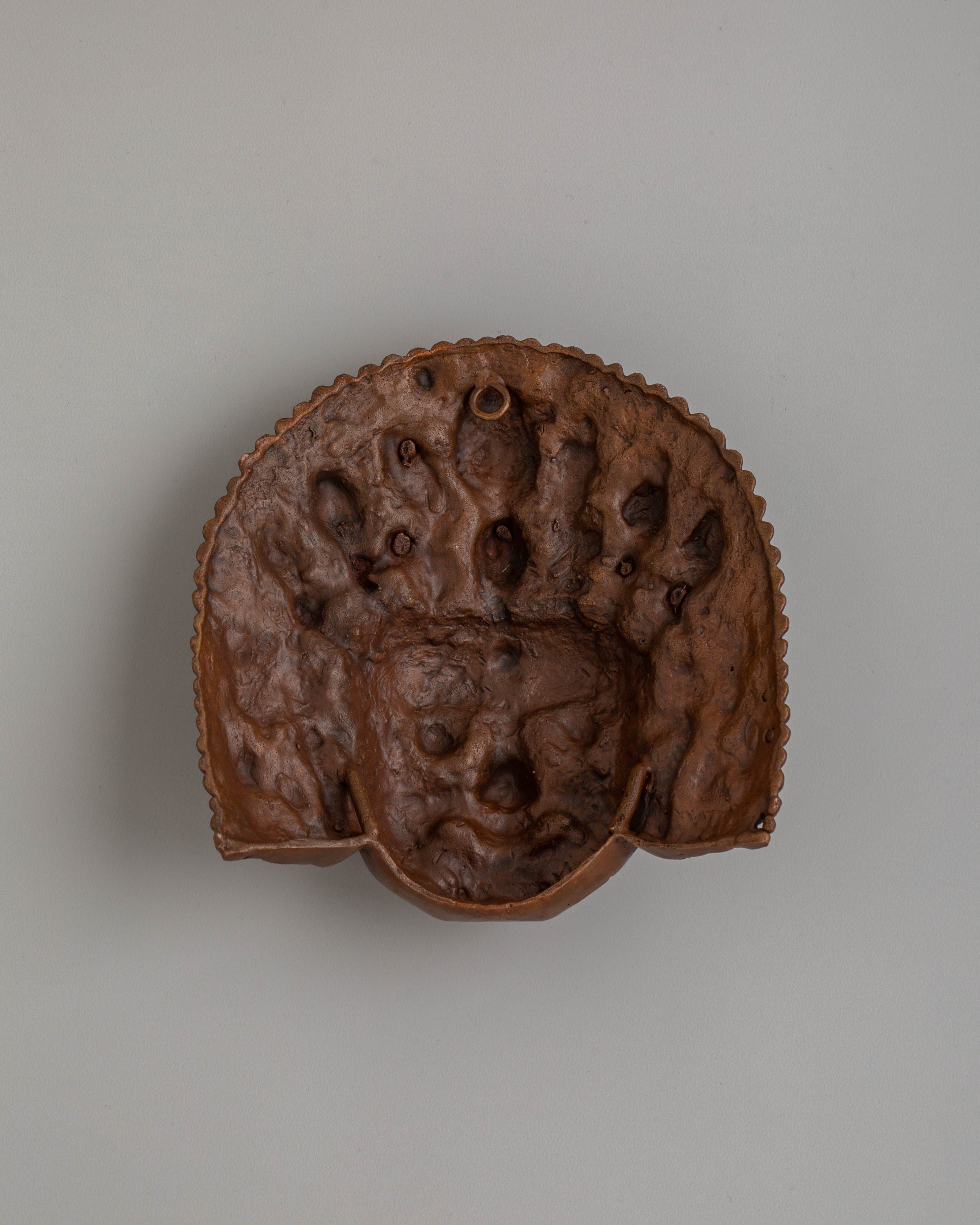 Sacred Bhairava Wall Hanging | Oxidized Copper Buddhist Artwork