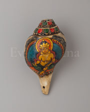 Dzambhala Carved Ritual Conch 