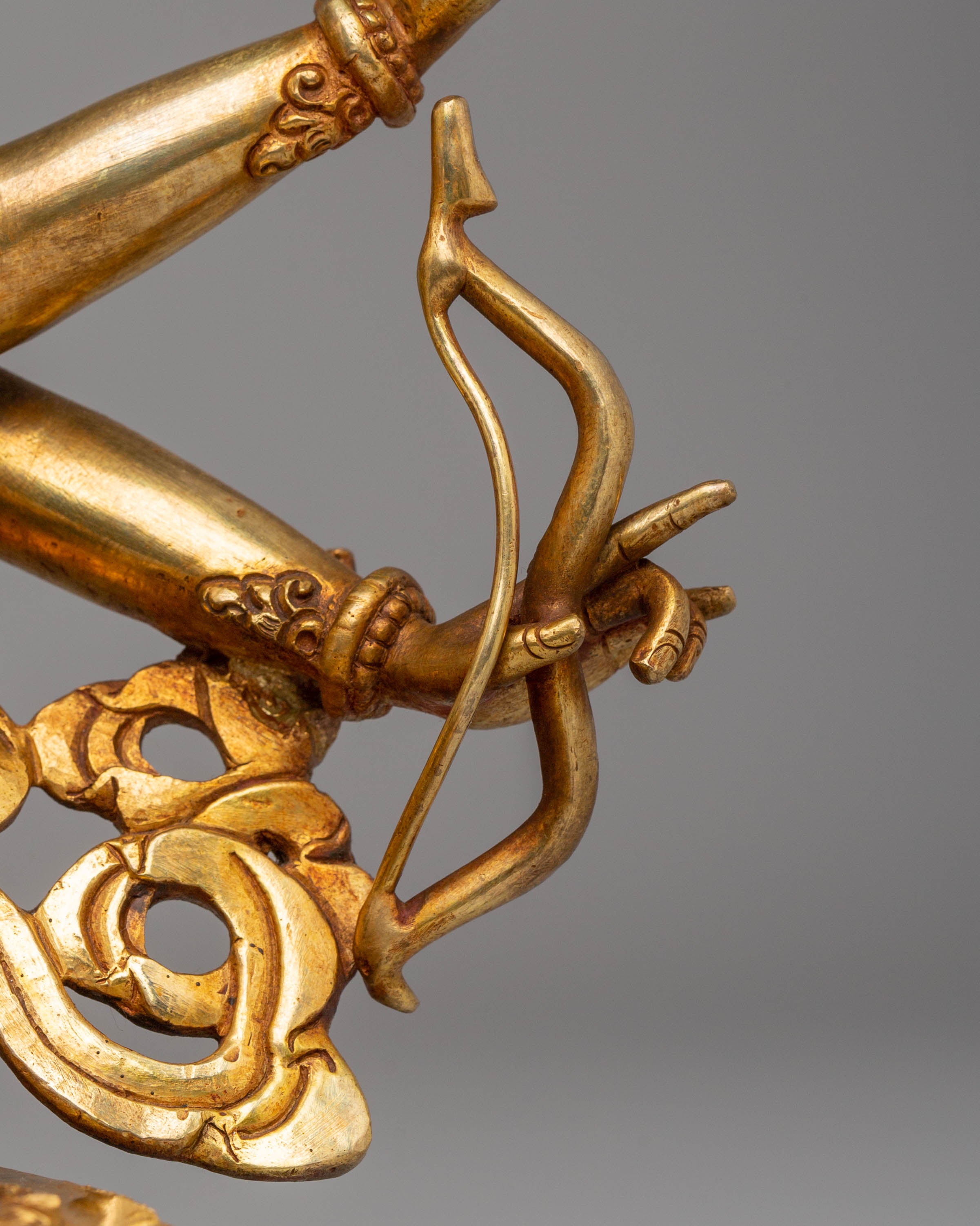 Handmade Golden Namgyalma Statue | Dakini of Longevity