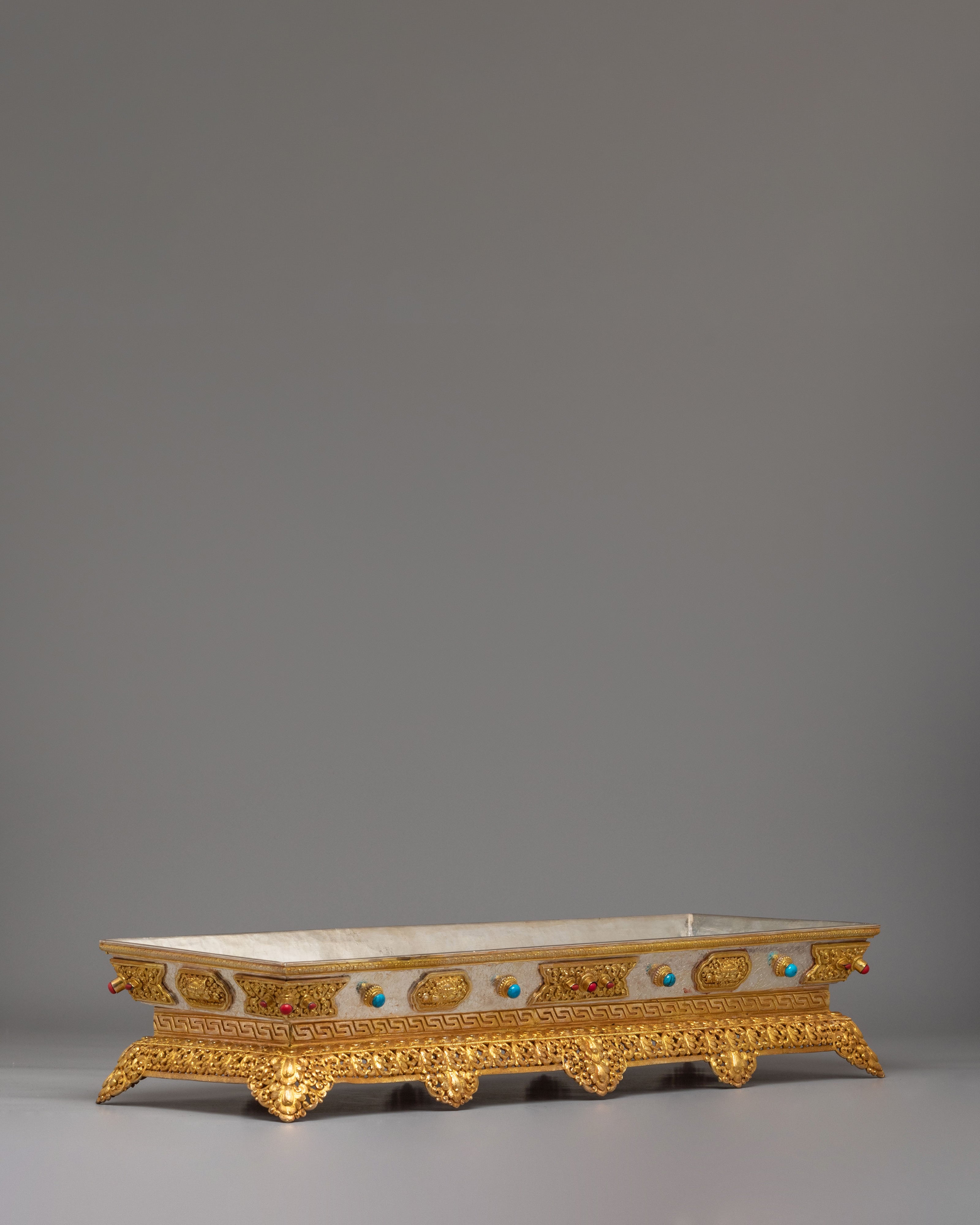 Spiritual Himalayan Offering Tray | Sacred Tibetan Altar Art