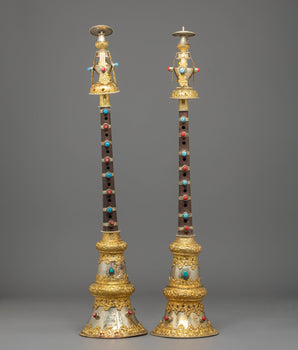 Gyaling Set for Ritual Ceremonies | Buddhist Temple Instrument Decor