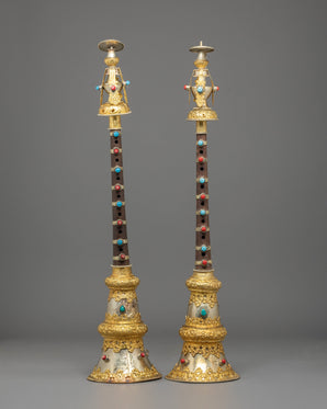 Gyaling Set for Ritual Ceremonies | Buddhist Temple Instrument Decor